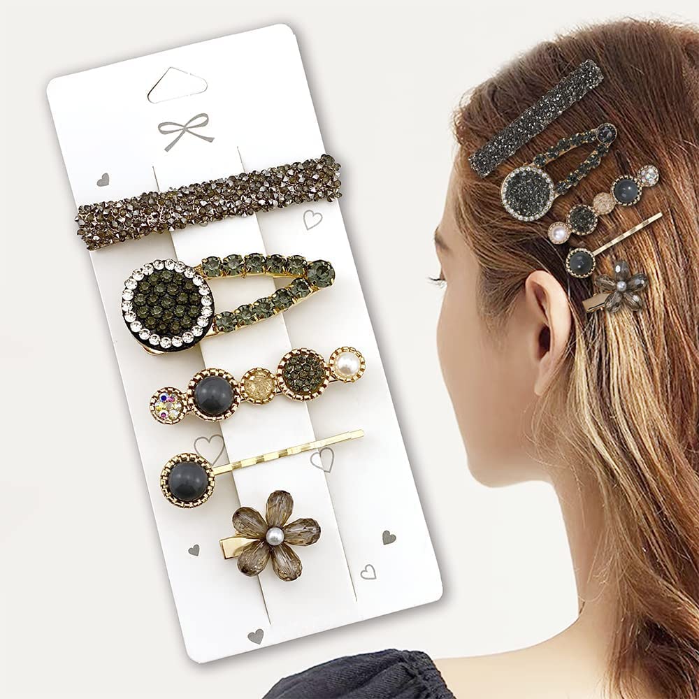 Korean Style Metal Hair Clips for Women - Elegant Alligator Hairpins Set of 5, Fashion Hair Accessories for Girls & Women | Perfect for Weddings, Parties & Daily Styling