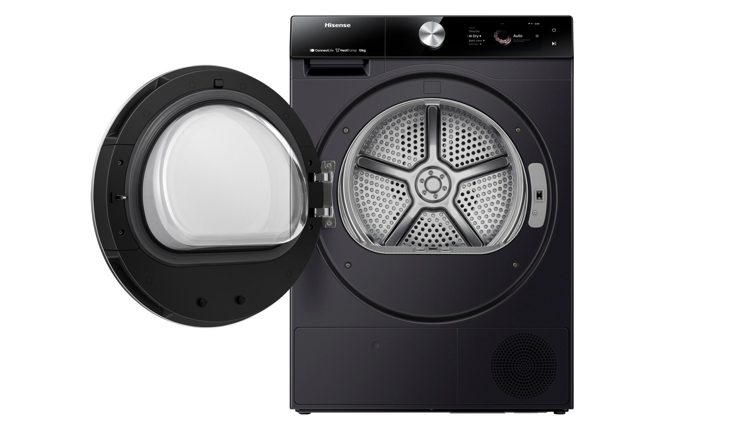 Hisense Series 9 10kg Heat Pump Dryer - Energy Efficient, Quiet Operation, Charcoal Black (HDFS10HPB) - Perfect for Large Families & Eco-Friendly Homes