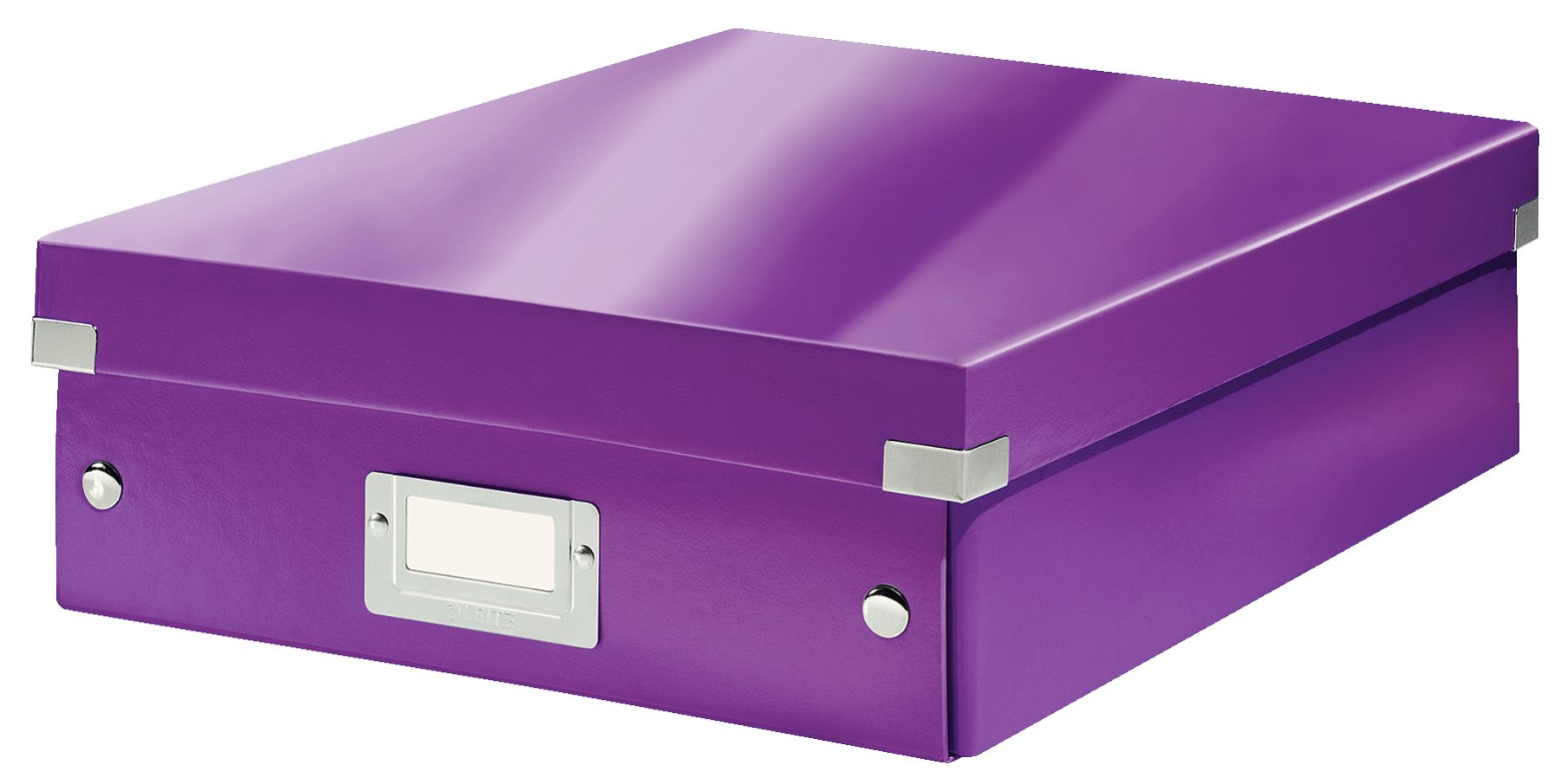 Leitz A5 Storage Box - Small Purple Organizer for A4 Documents | Click & Store Range 60430001 | Perfect for Office, School & Home Organization