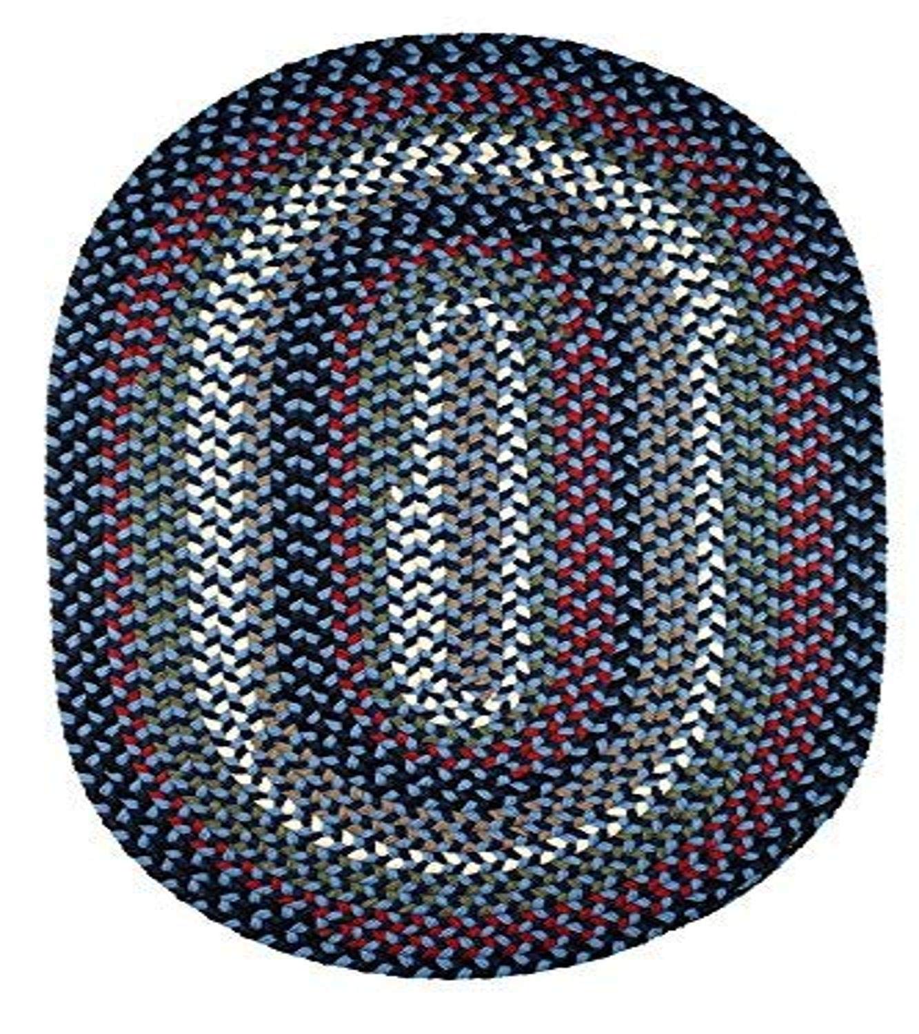 Rhody Rug Middletown Slice Rug - Vintage American Flag Design, Non-Slip Indoor/Outdoor Rug for Living Room, Bedroom, or Patio Decor