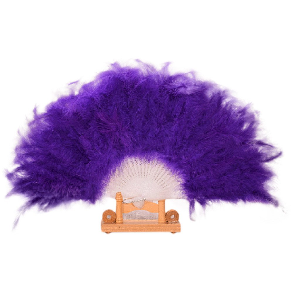 Vintage Chinese Style Folding Hand Fan - Wooden, Paper, Feather, Sandalwood & Bamboo Fans for Wedding, Party, Dance - 26cm Purple Elegant Handheld Fan | Perfect for Traditional Performances, Cultural Events & Summer Cooling