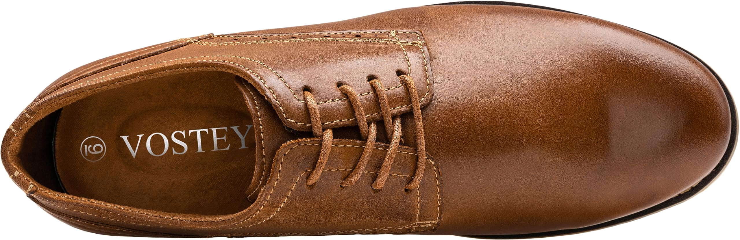 Vostey Men's Leather Dress Shoes - Business Oxford Shoes for Formal & Casual Wear - Perfect for Office, Weddings & Special Occasions