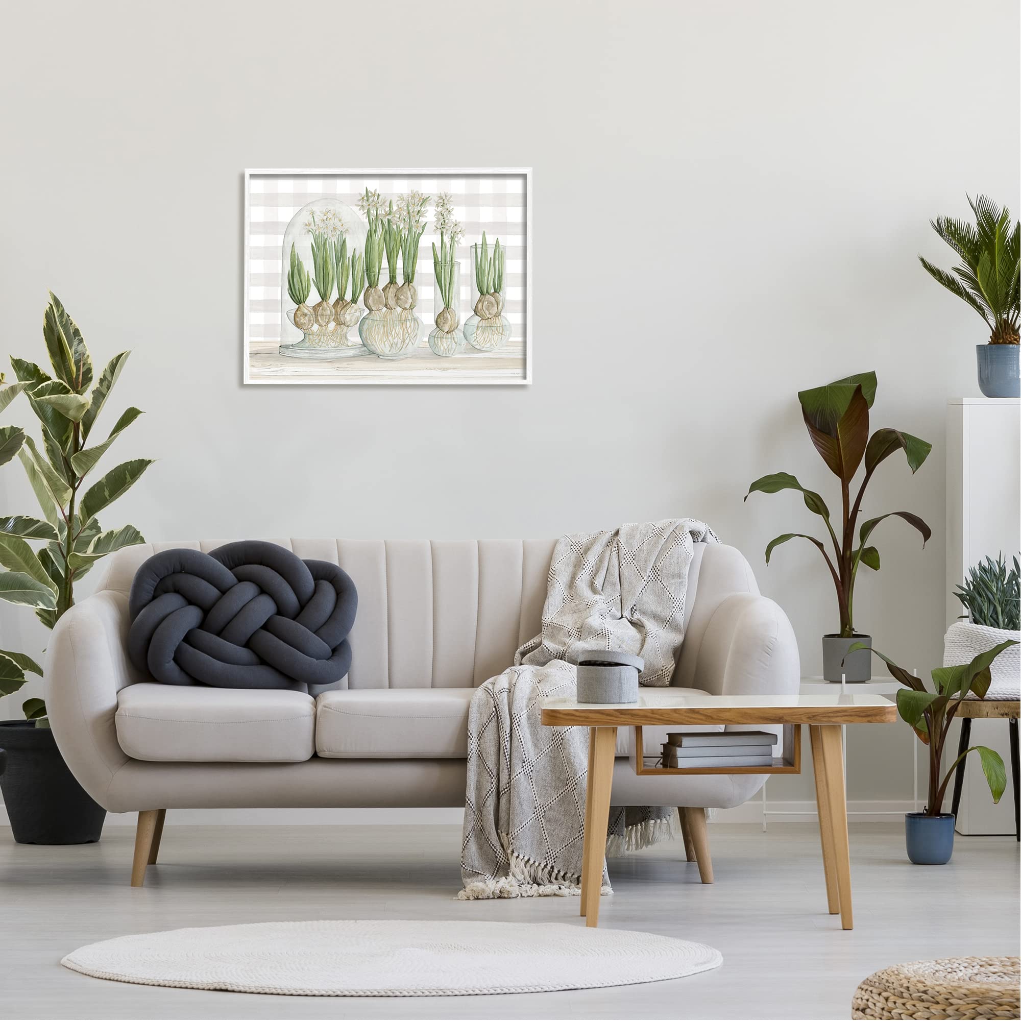Stupell Industries Rustic Botanical Glass Planter with Floral Design by Cindy Jacobs - Perfect for Country Home Decor, Farmhouse Style Kitchens & Cozy Living Rooms