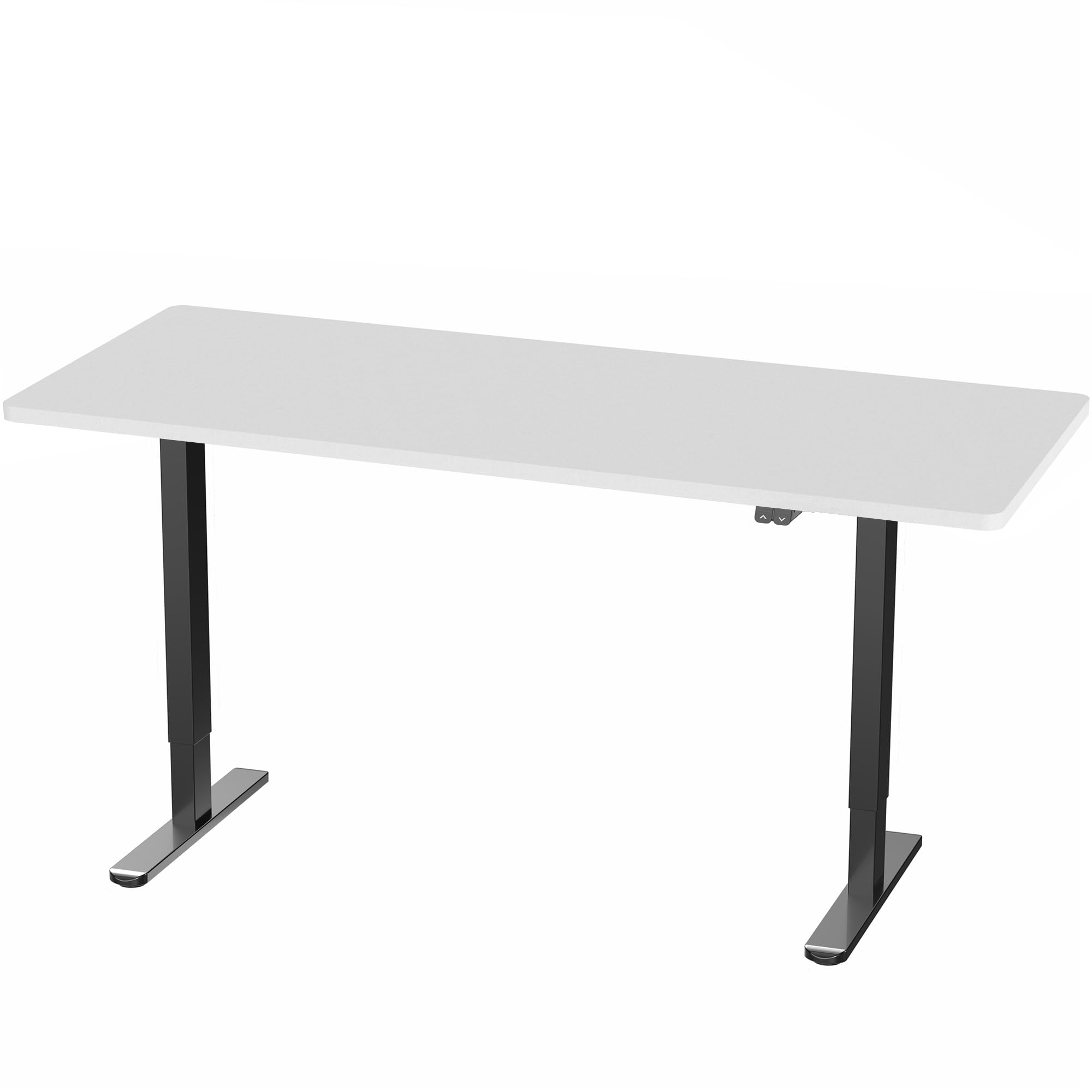 VIVO 60-inch Electric Height Adjustable Standing Desk - 60 x 24 inch White Solid Table Top with Black Frame - Ergonomic Home & Office Workstation (B0 Series, DESK-KIT-B06W) - Perfect for Remote Work, Gaming, and Study Spaces