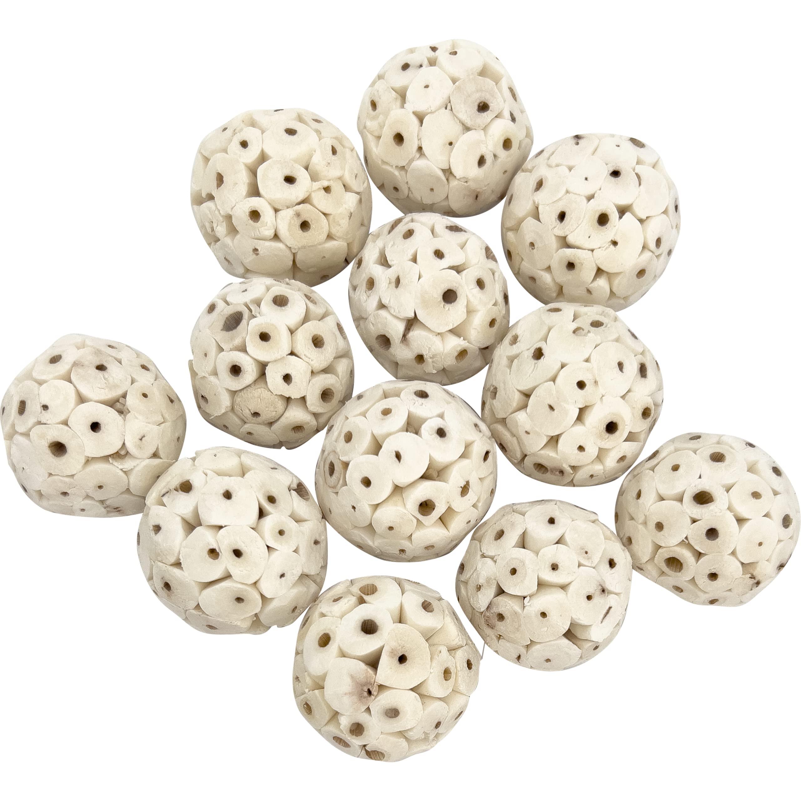 5124 Mini Sola Balls Pk18 - Handcrafted Soft Sola Wood Bird Foraging Foot Toys | Small Chewable Balls for Parakeets, Cockatiels & Lovebirds | Lightweight Beak & Foot Conditioner | Perfect for Cage Play, Training & Enrichment Activities