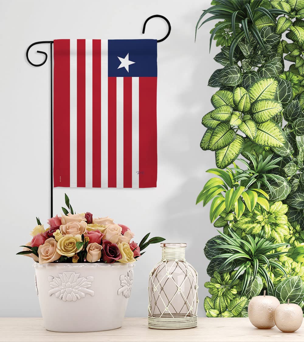 Liberia Garden Flag Set with Stand - Double-Sided Yard Decor for Home & Gifts