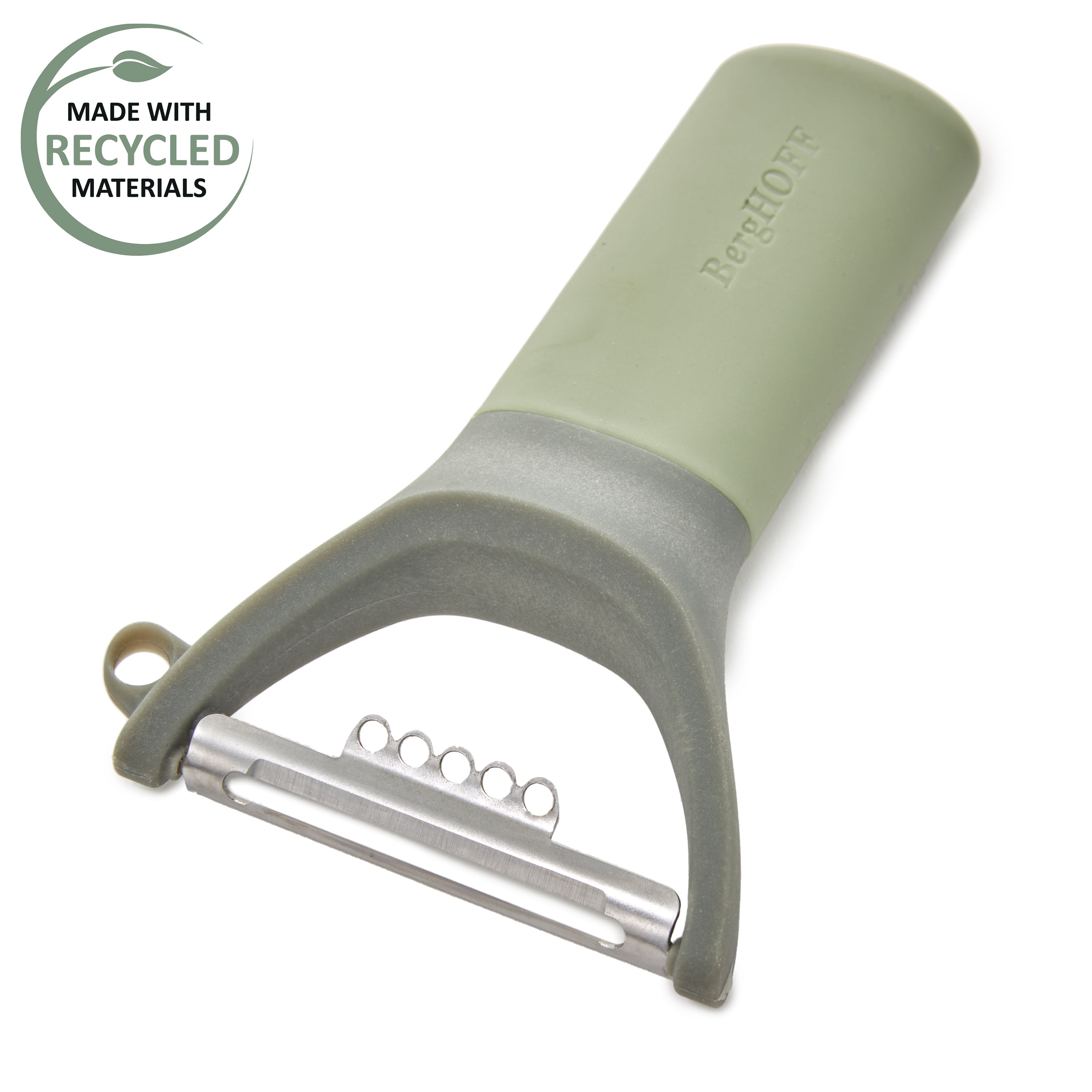 BergHOFF Balance Stainless Steel Y Peeler with Zester - Eco-Friendly Recycled Material Kitchen Tool for Peeling Fruits & Vegetables