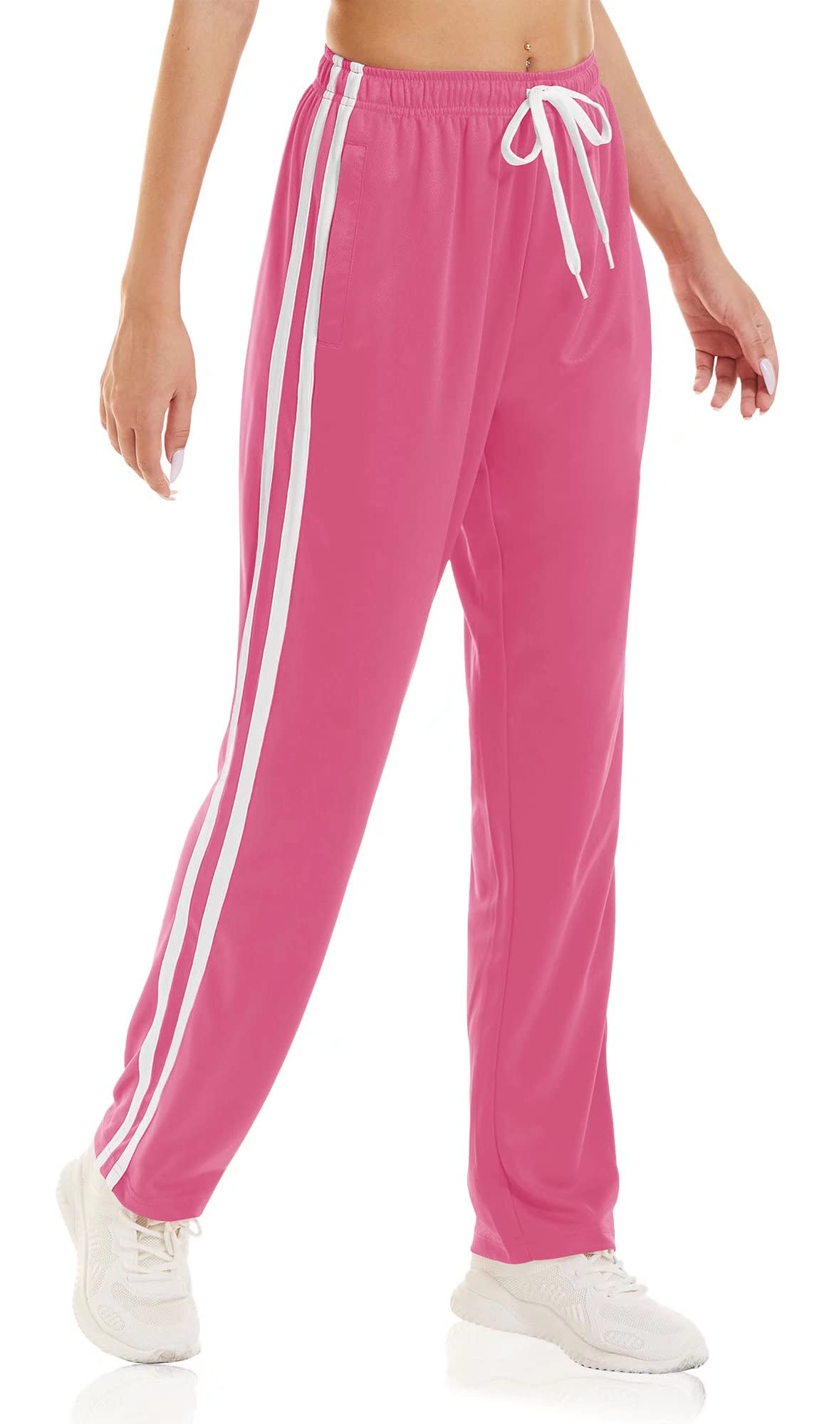 BIYLACLESEN Women's Lightweight Quick-Dry Joggers - High-Waisted Drawstring Running Pants with Pockets for Hiking, Workout & Lounge Wear