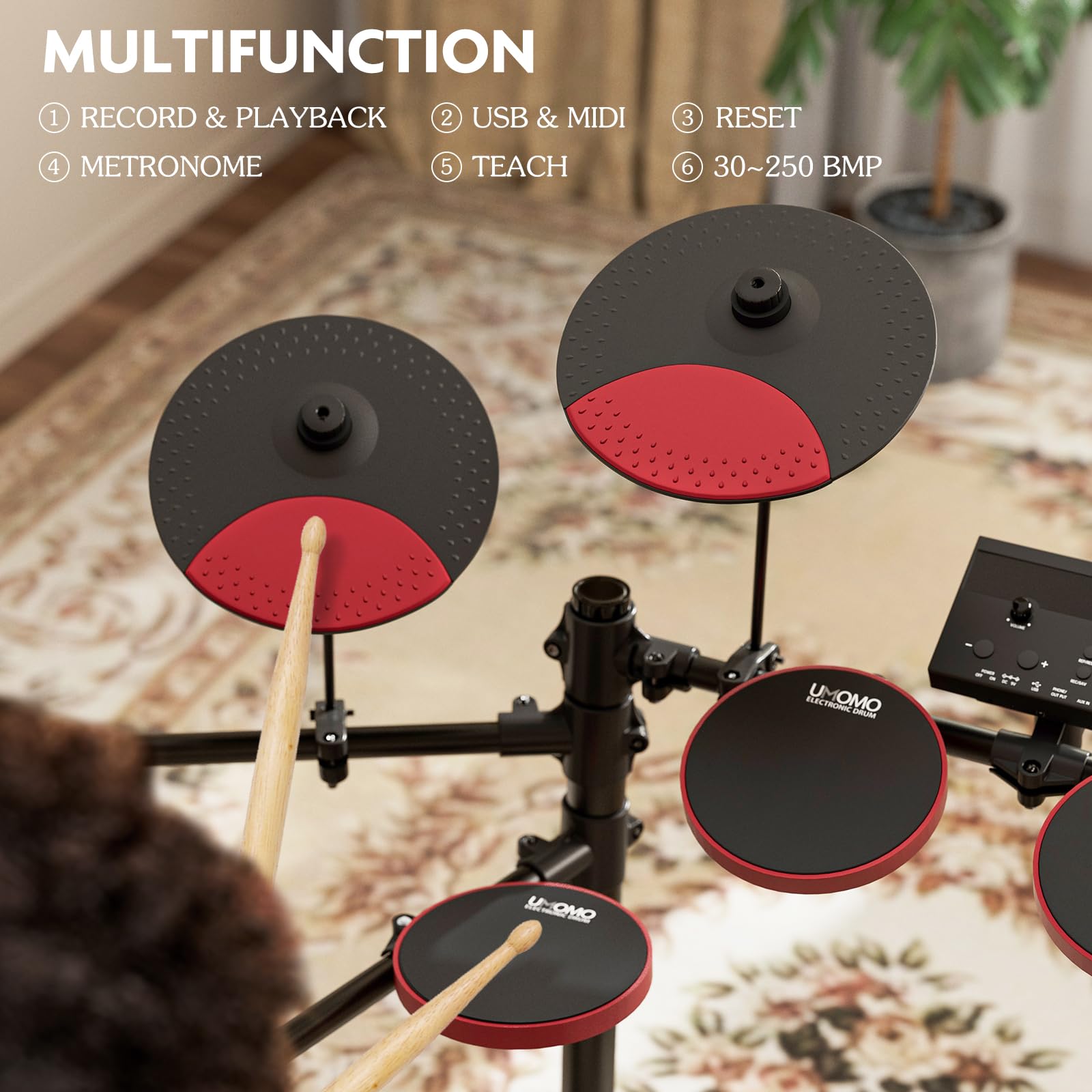 UMOMO Electric Drum Kit with 10