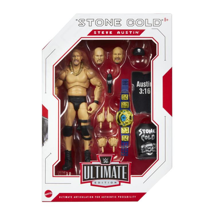 WWE Ultimate Edition Greatest Hits Stone Cold Steve Austin Action Figure - Collectible Wrestling Toy for Fans, Gifts & Display
