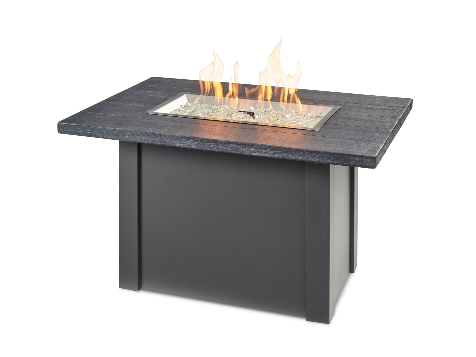Havenwood Rectangular Gas Fire Pit Table by The Outdoor Greatroom Company - Perfect for Patio, Backyard, and Outdoor Gatherings