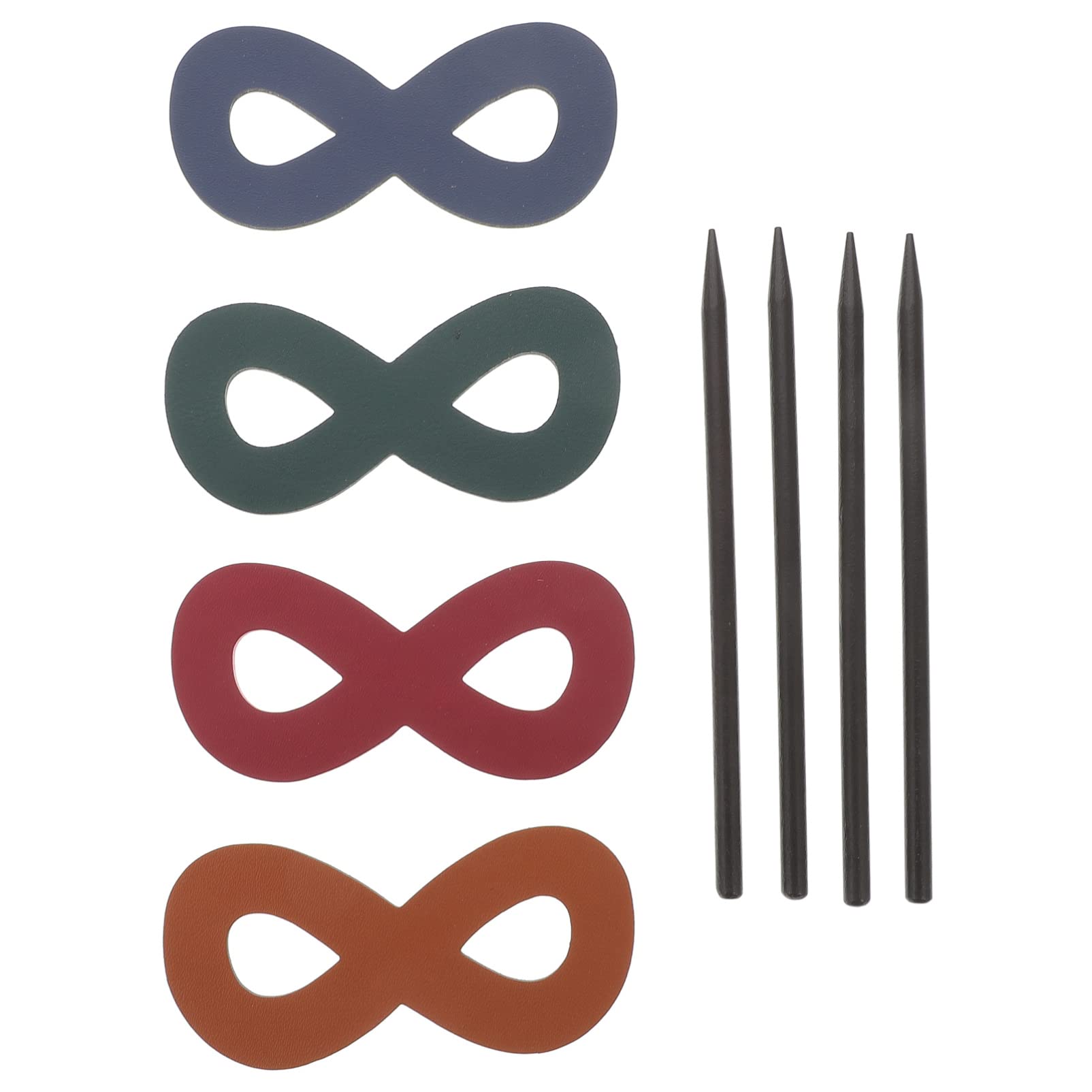 4pcs Leather Hair Clips for Women - French Barrette Hair Accessories, Oval Shape PU Leather Slide Barrettes - Perfect for Weddings, Parties & Everyday Styling