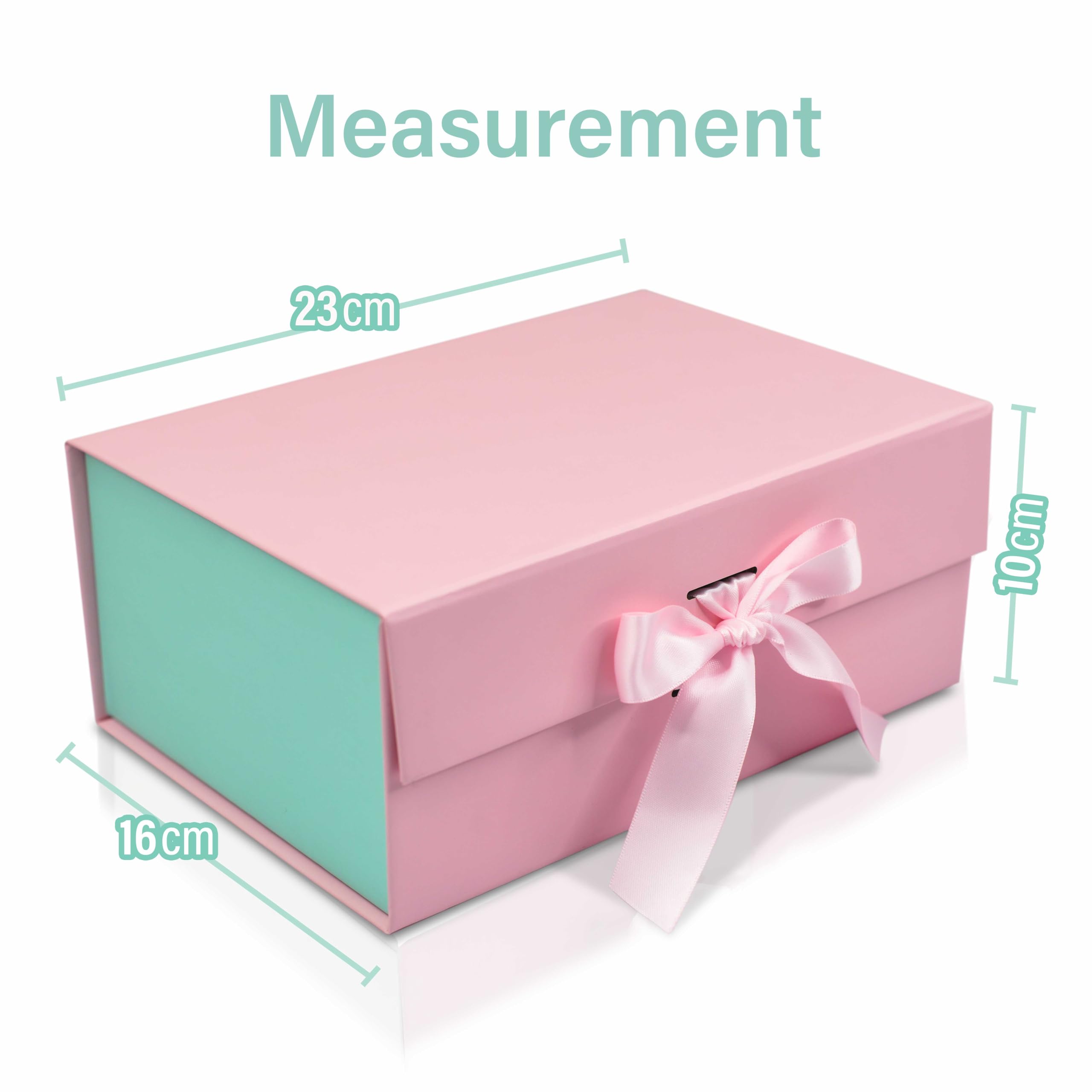 Premium Rigid Gift Box for Presents - 23x16x10cm Baby Pink Gift Packaging Box, Holds Up to 5kg - Perfect for Birthday Gifts, Wedding Favors, Corporate Gifts & Special Occasions