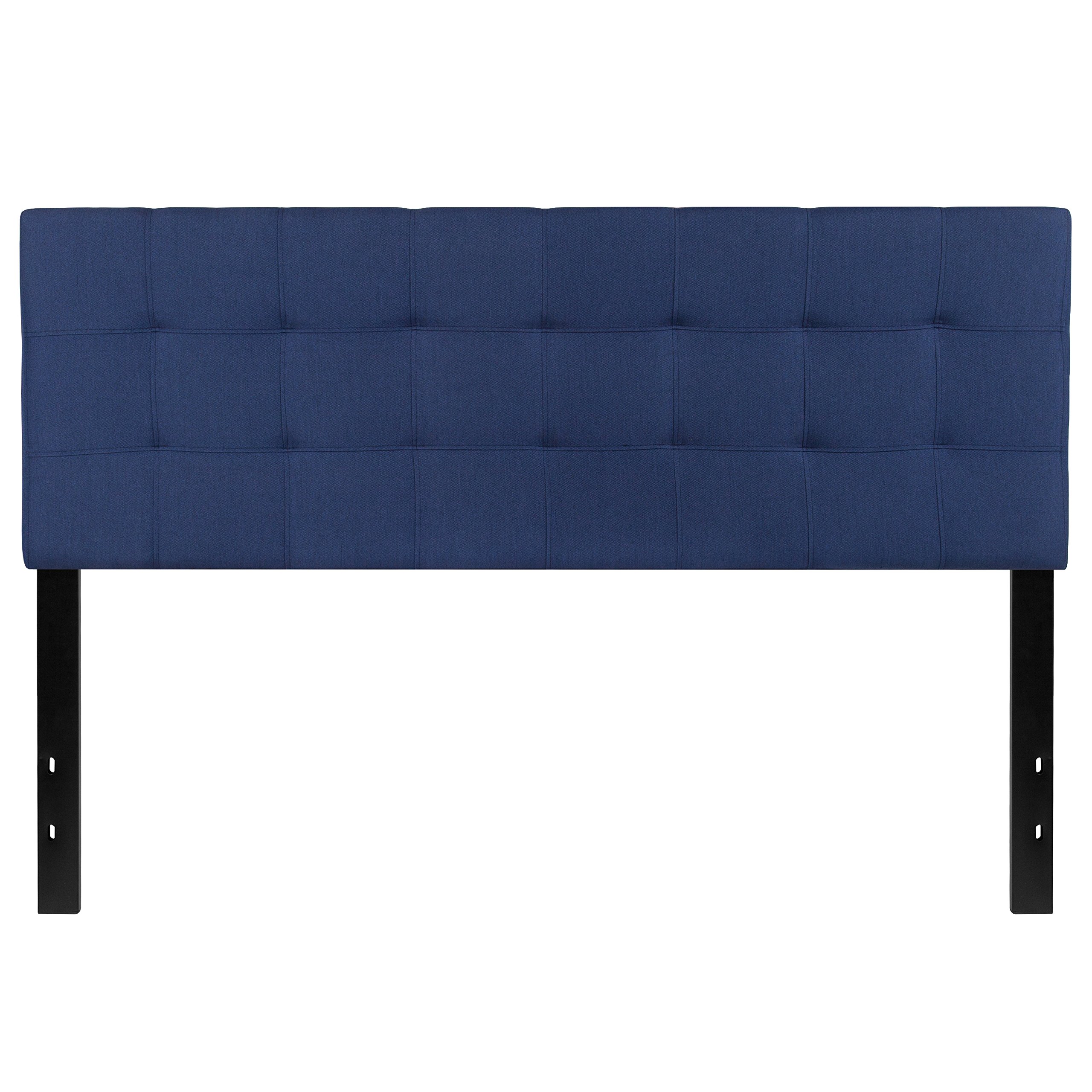 Flash Furniture Bedford Tufted Upholstered Queen Size Headboard - Navy Fabric Upholstered Bed Frame Headboard for Master Bedroom, Guest Room & Home Decor