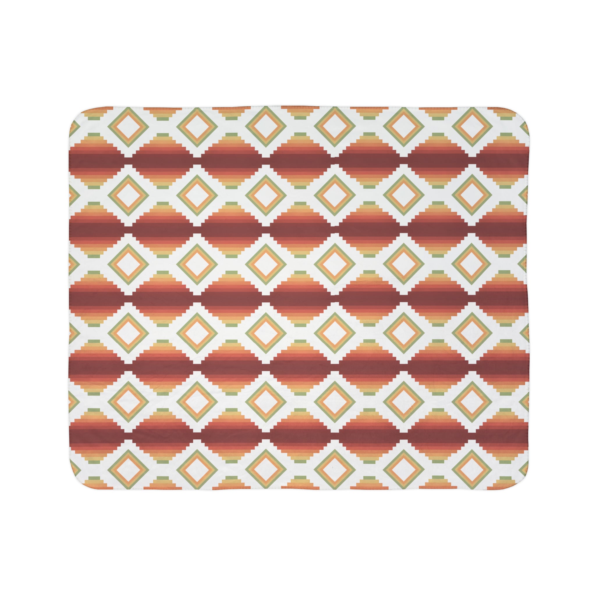 Southwestern Rio Fleece Sherpa Blanket - Soft Cozy Throw Blanket for Couch, Bed & Sofa - Perfect for Living Room, Bedroom & Winter Nights - 2 Sizes Available