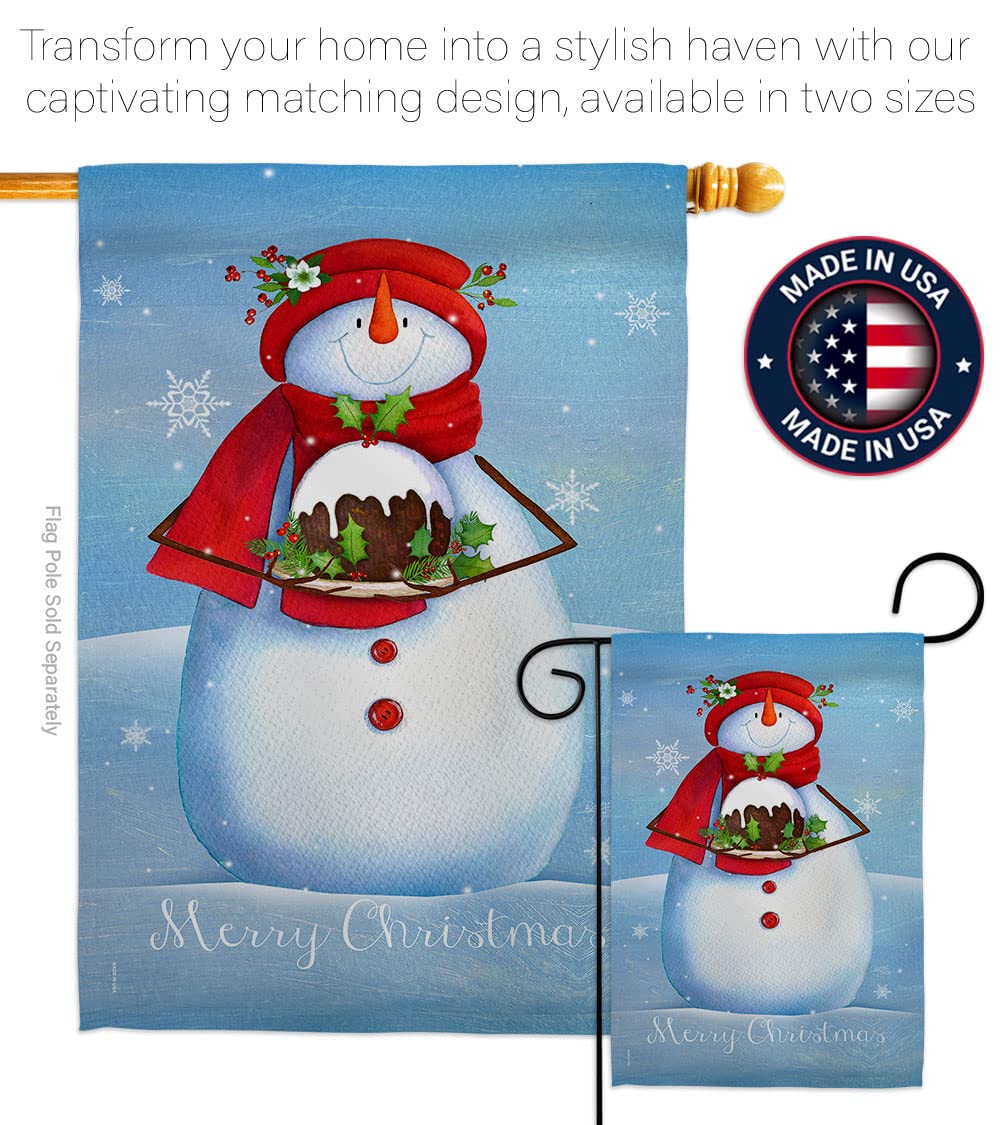 Snowman Christmas Flag Set 28x40