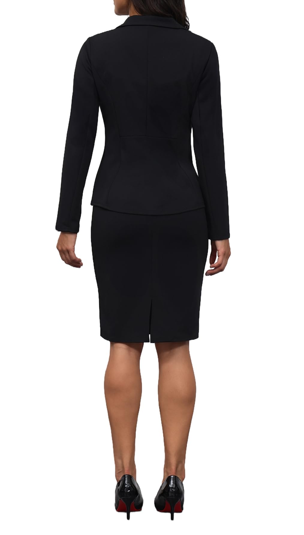 Women's 2-Piece Formal Suit Set - Solid Color Blazer & Skirt Outfit for Business & Office Wear | Professional Work Attire & Career Outfits