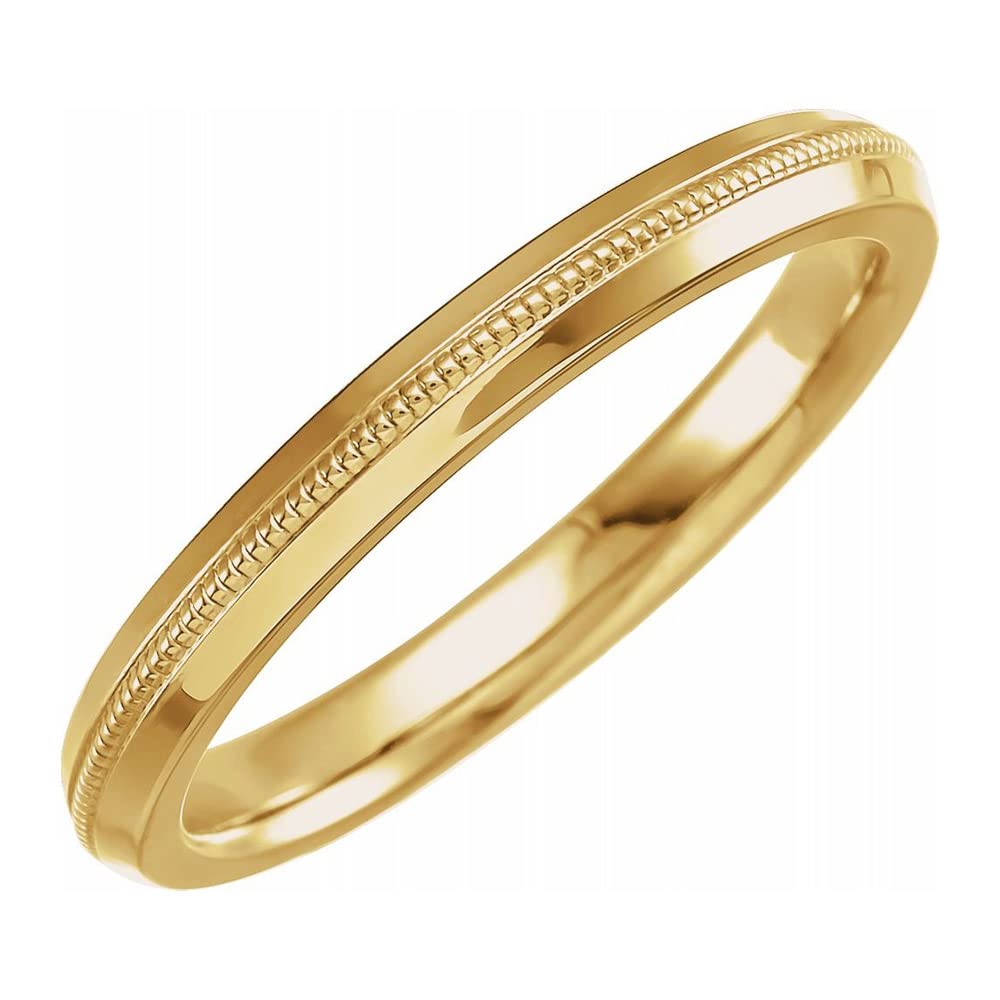 The Black Bow 2.5mm 10K Yellow Gold Knife Edge Standard Fit Band - Perfect for Weddings, Anniversaries, and Everyday Elegance