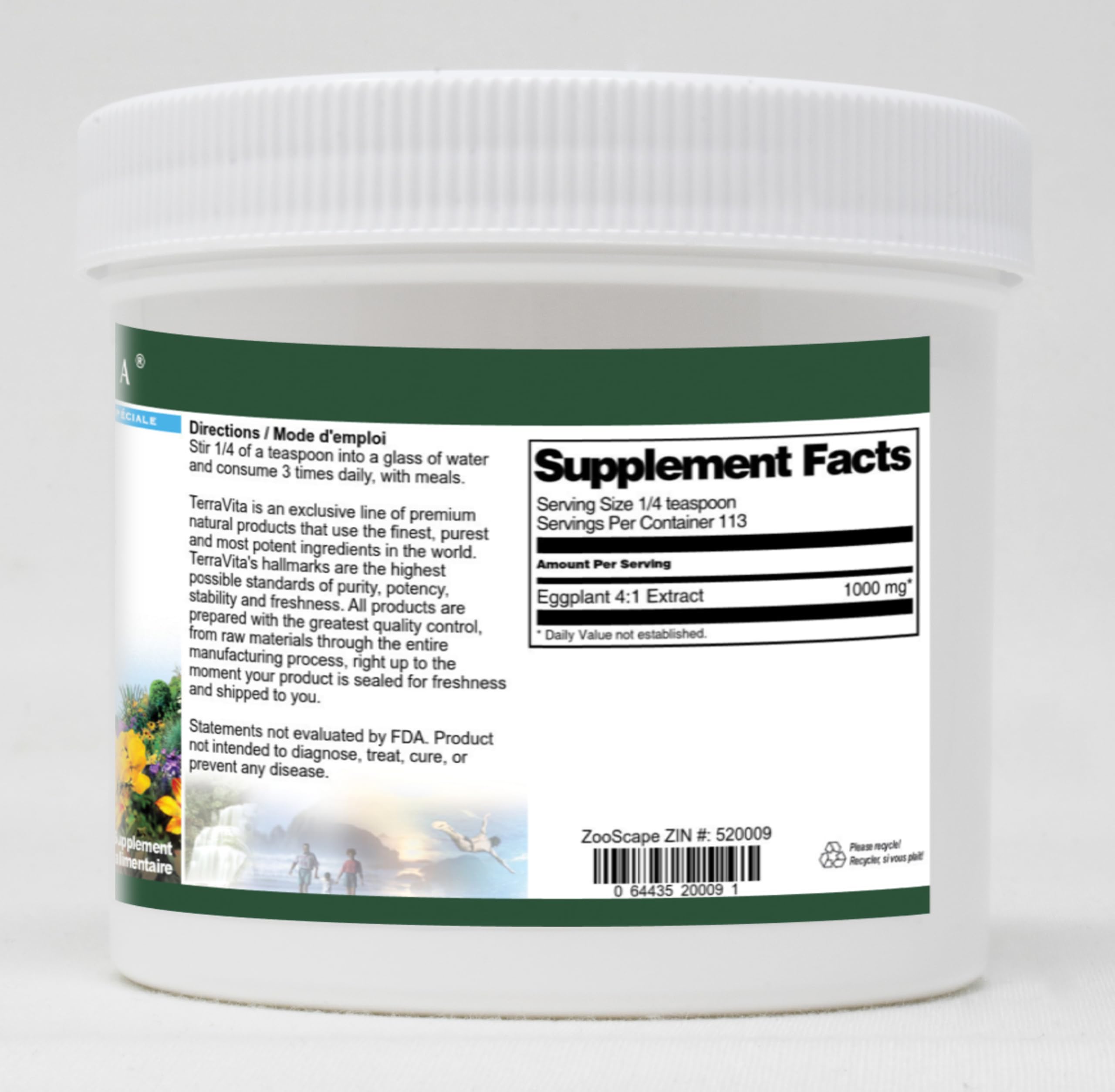 Organic Eggplant Powder 4:1 Extract (4 oz) - Pure, Vegan & Gluten-Free - Supports Heart Health & Weight Management - Perfect for Smoothies, Baking & Supplement Blends