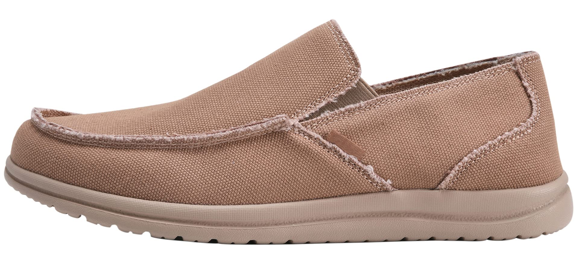 Men's Lightweight Canvas Slip-On Loafers - Comfortable Deck Shoes for Walking, Casual Wear | Perfect for Beach, Travel & Everyday Use
