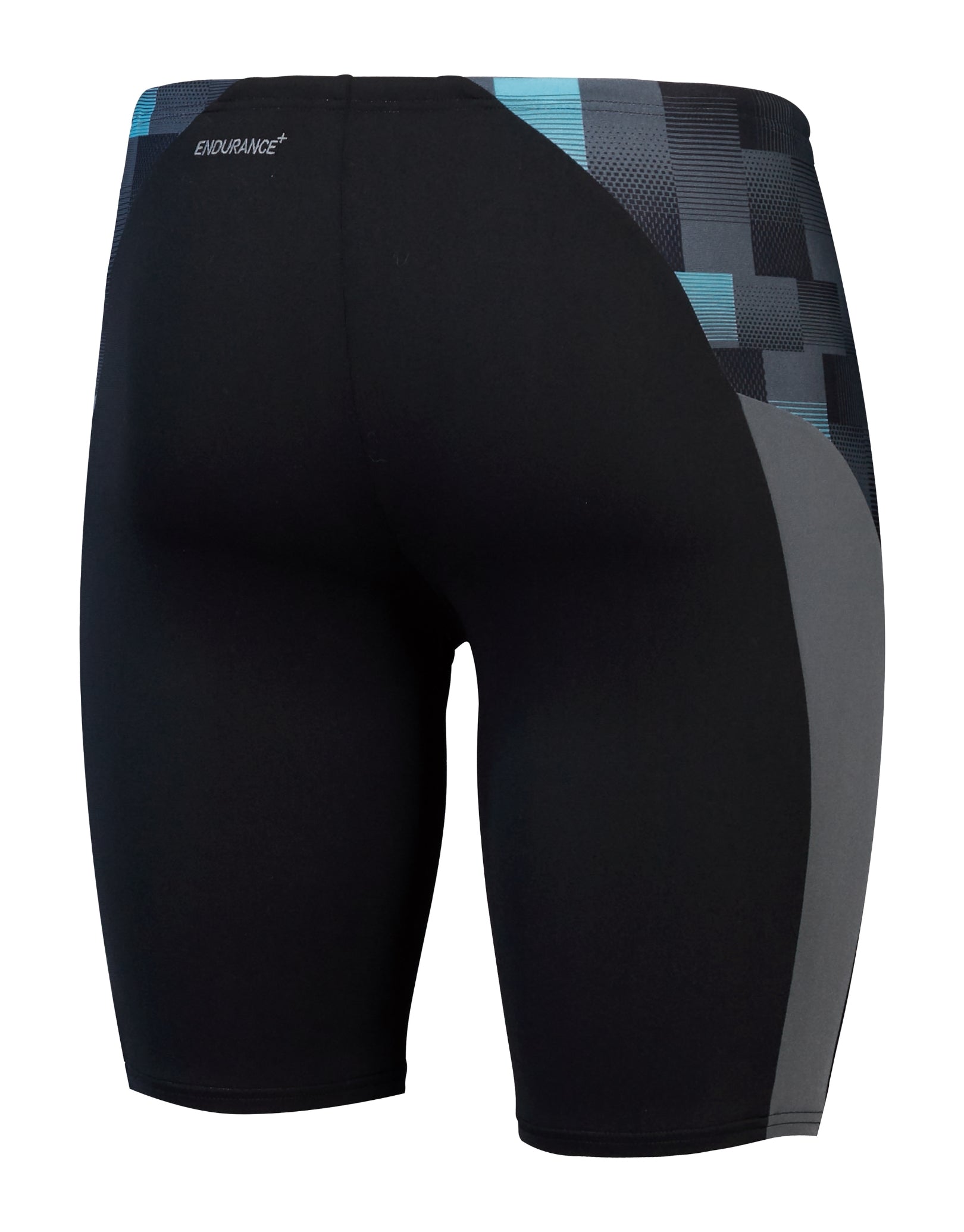 Endurance+ Max Splice Swim Jammer for Men - High Performance Competitive Swimwear in Black/Grey - Perfect for Lap Swimming, Triathlons & Water Sports