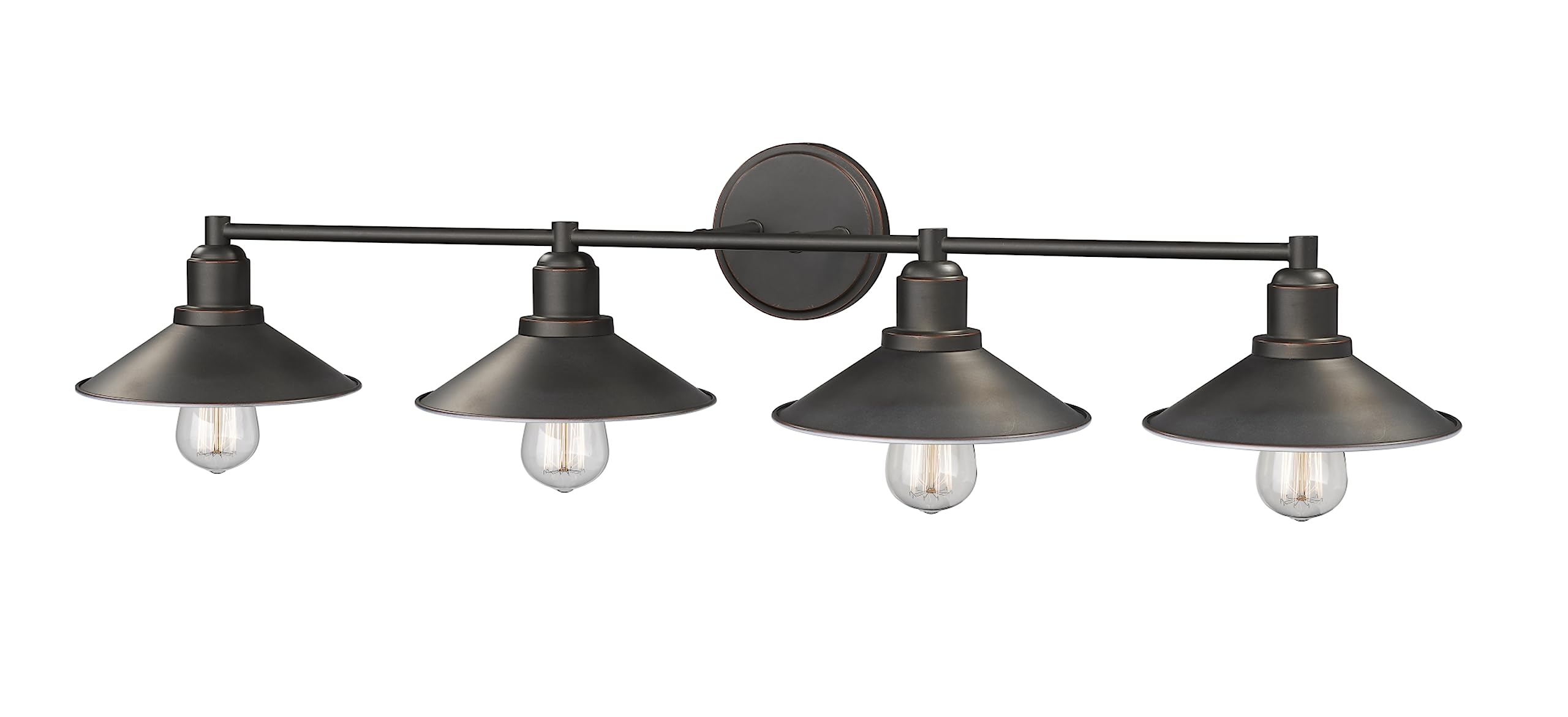 Z-Lite 613-4V-OB 4-Light Bathroom Vanity Light Fixture in Olde Bronze Finish - Perfect for Modern Bathroom, Powder Room & Dressing Area Lighting