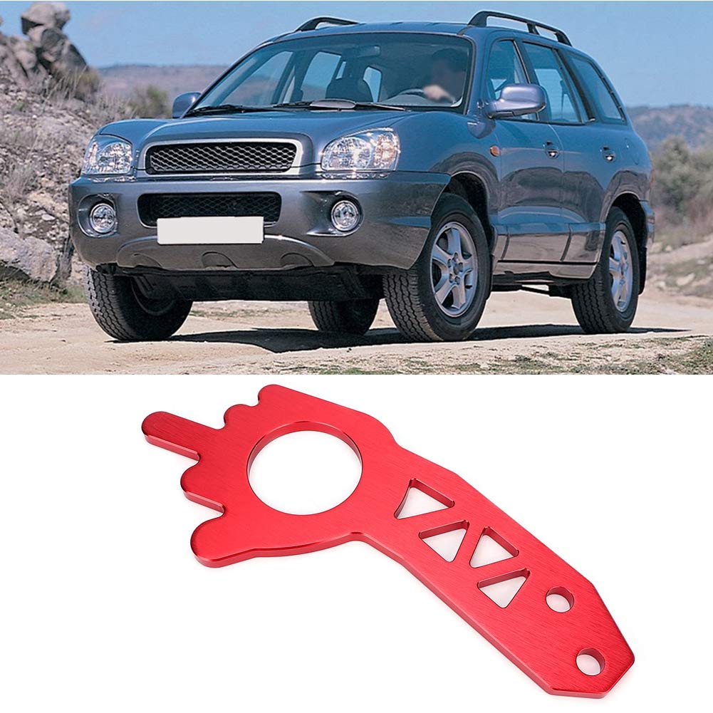 Universal Red Aluminum Alloy Car Tow Hook Ring Kit - Front & Rear Towing Ring for Trucks & SUVs - Off-Road Recovery & Emergency Towing Accessory