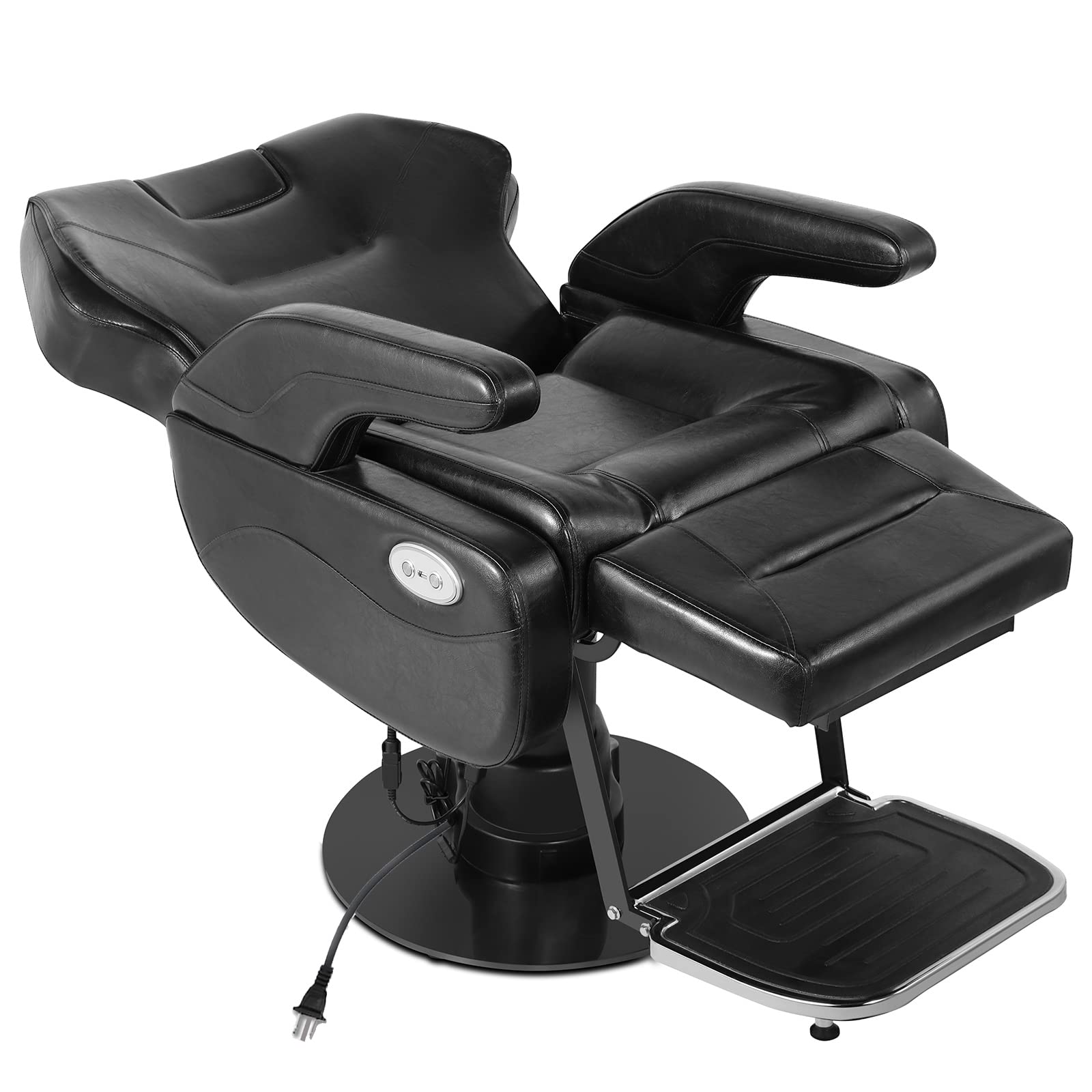Premium Electric Barber Chair - Hydraulic Lifting & 165° Reclining Beauty Salon Styling Chair for Hair Cutting, Shaving & Spa Treatments | Professional Salon Equipment for Barber Shops & Beauty Parlors