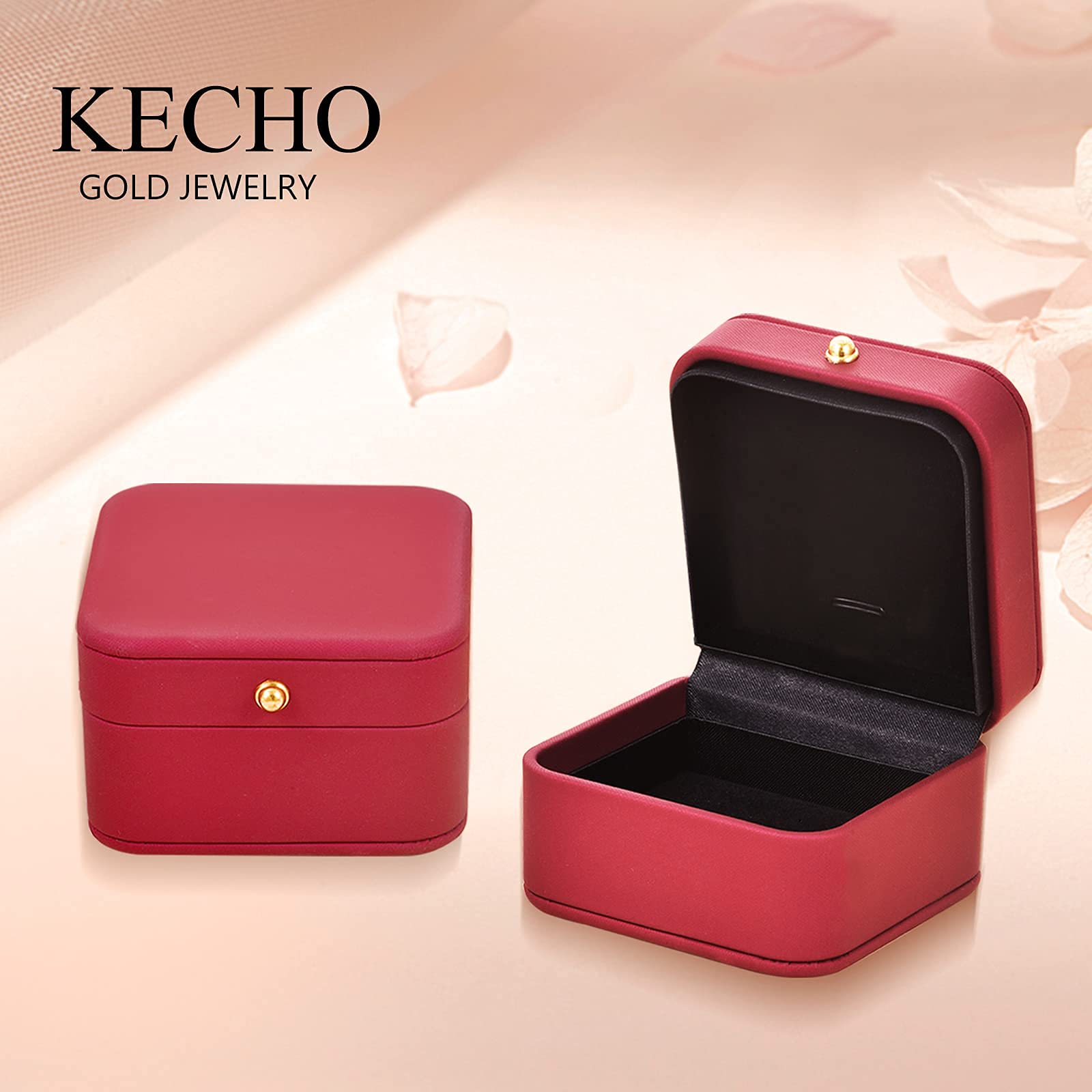 14K Rose & Cherry Flower Stud Earrings - Yellow Gold Floral Jewelry for Women & Girls | Perfect Gift for Birthdays, Anniversaries & Special Occasions