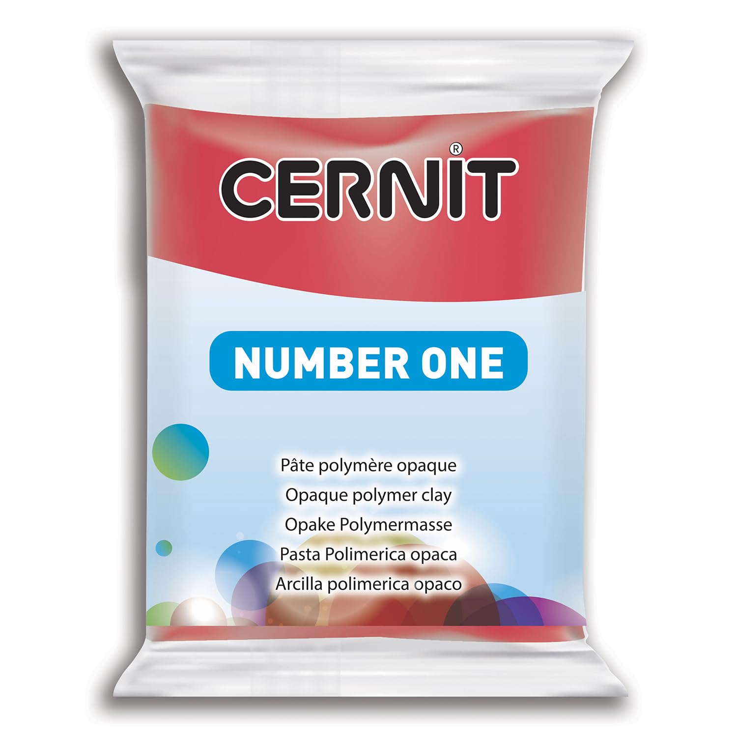 Cernit 1-Piece Polymer Clay 56g - Christmas Red for Sculpting, DIY Crafts & Holiday Decorations | Perfect for Jewelry Making, Miniatures & Gift Projects