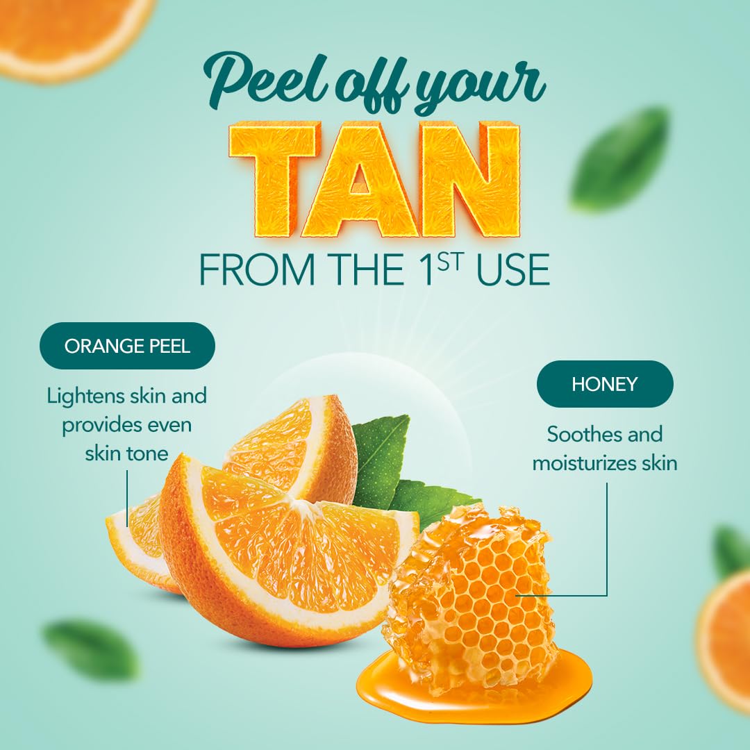 Himalaya Tan Removal Orange Peel-Off Mask - 50g | Brightening Facial Treatment for Glowing Skin | Perfect for Summer & Post-Vacation Skin Care