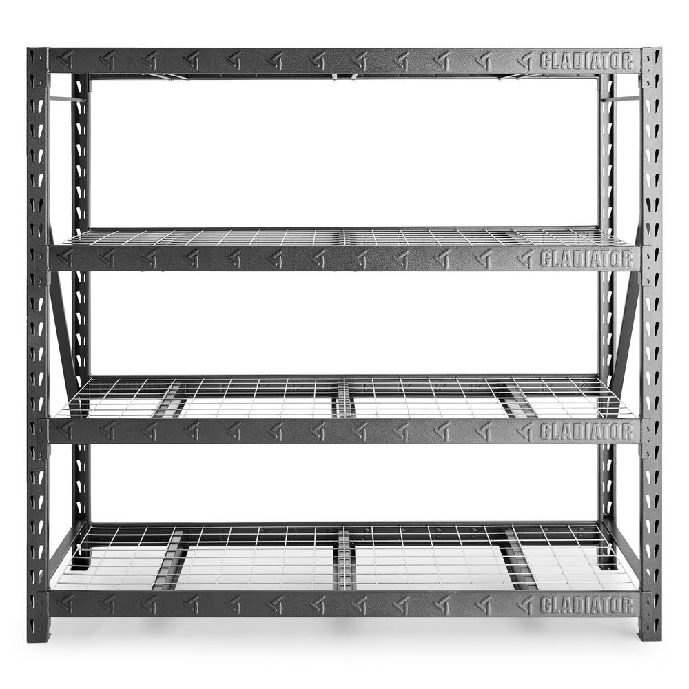 Heavy-Duty 4-Tier Welded Steel Garage Storage Shelving Unit - GARS774XEG | Organize Tools, Sports Gear & Home Supplies | Perfect for Garage, Basement & Workshop Organization