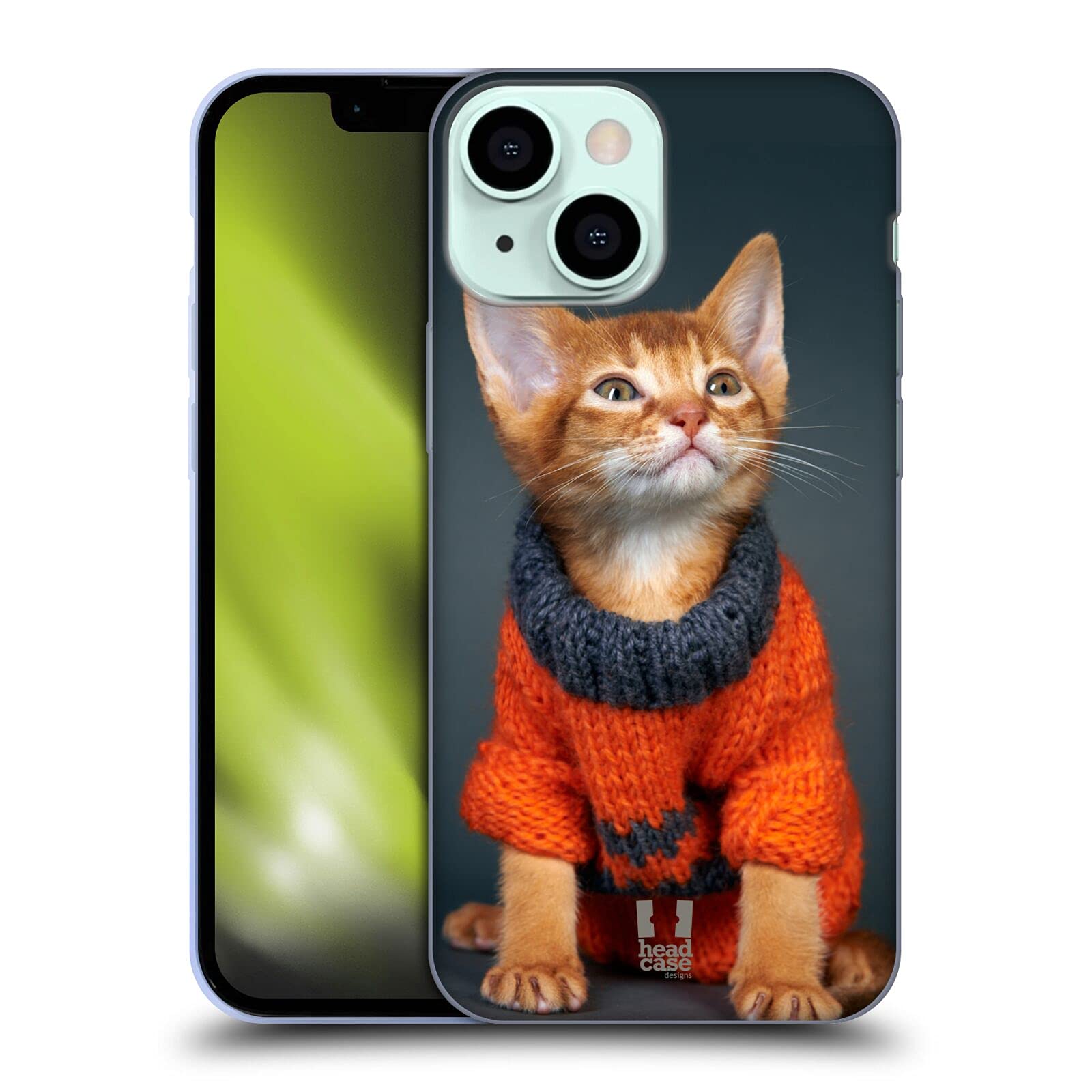 Funny Orange Abyssinian Kitten Soft Gel Phone Case for Apple iPhone 13 Mini - Cute Animal Design, Shock-Absorbent Protection - Perfect Gift for Cat Lovers & Daily Use