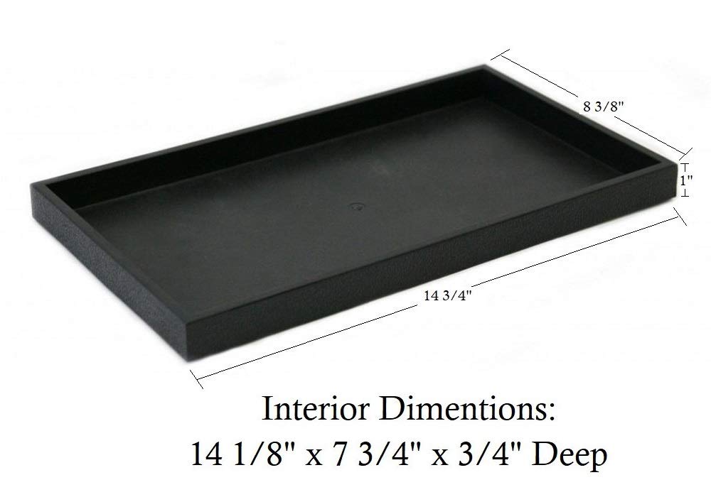 72-Slot Black Jewelry Travel Ring Insert Foam & Stackable Tray Set (15” x 8.5” x 1”) - Jewelry Display Organizer for Retail Stores, Showcases, Countertops - Perfect for Ring Storage, Organization & Travel Jewelry Cases