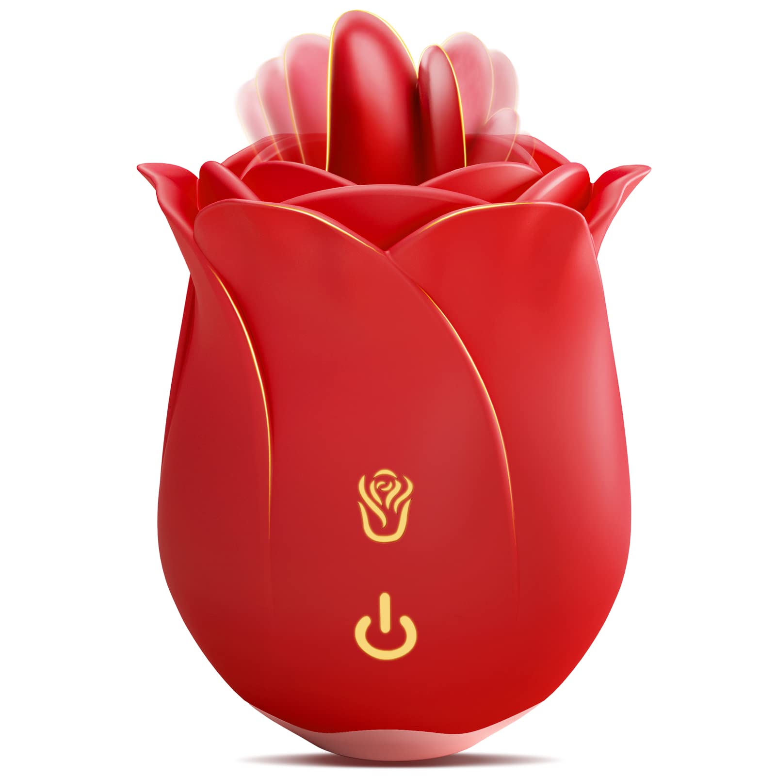 Premium Rose Dildo Vibrator - 18 Suction & Vibration Modes for Women, Clitoral & Nipple Stimulation | G-Spot Vibrator for Couples | Perfect for Romantic Nights, Solo Play & Spicing Up Relationships