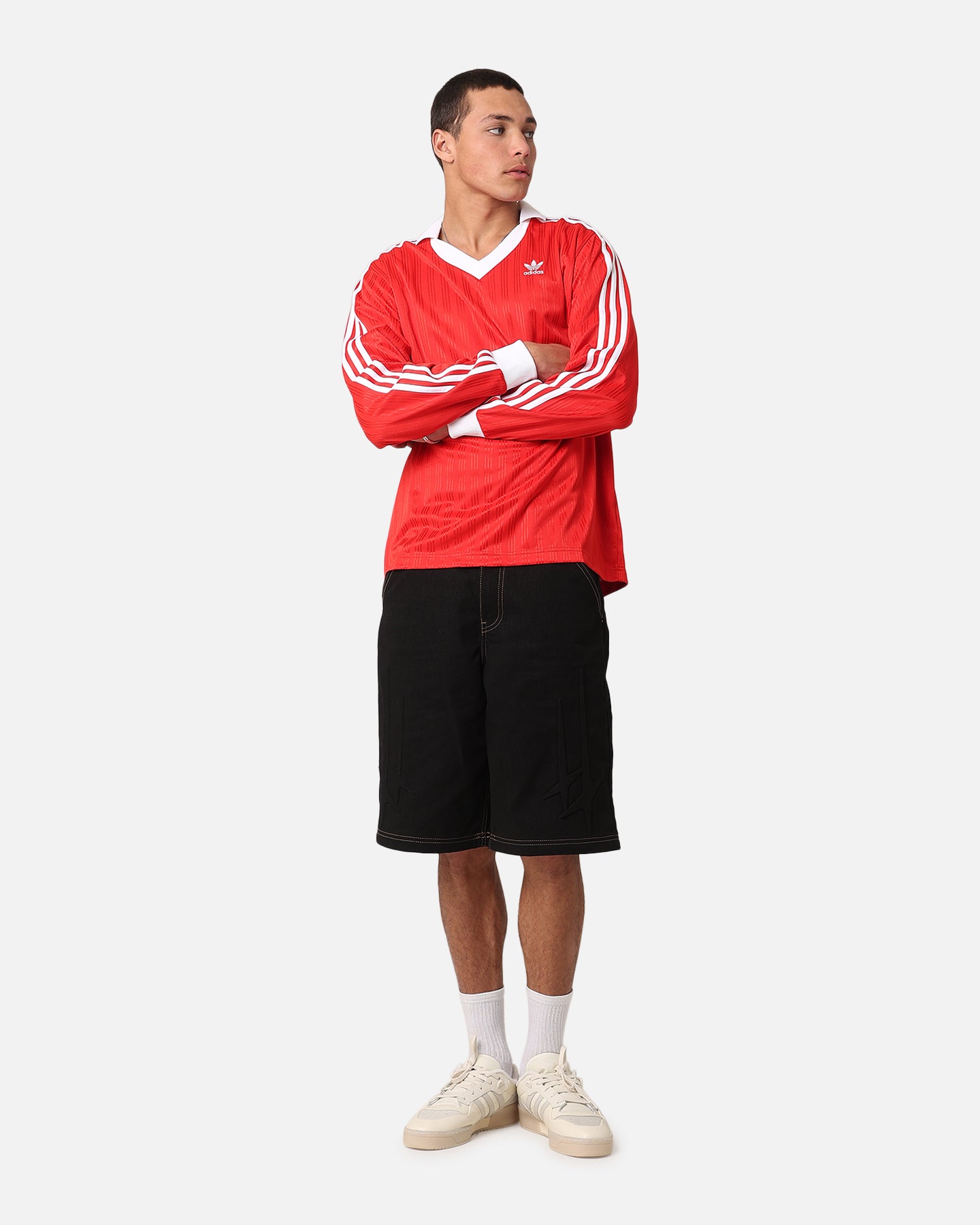 Adidas Piqué Long Sleeve Football Polo Shirt - Men's Athletic Soccer Jersey, Moisture-Wicking & Breathable - Better Scarlet Red | Perfect for Training, Matches & Casual Wear