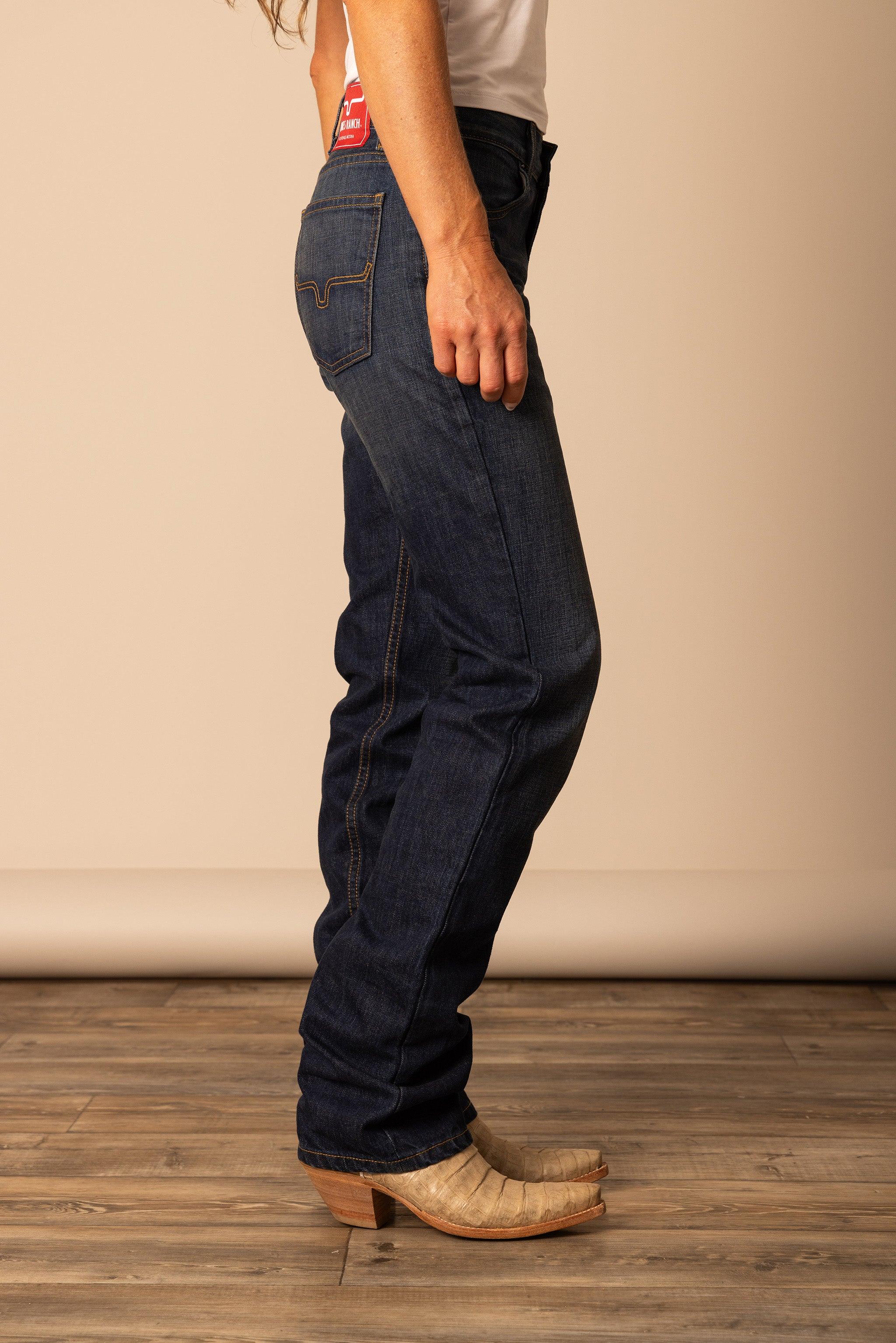 Brooks Men's Dark Wash Jeans - Classic Fit Denim Pants for Casual & Work Wear | Comfortable & Durable for Everyday Use
