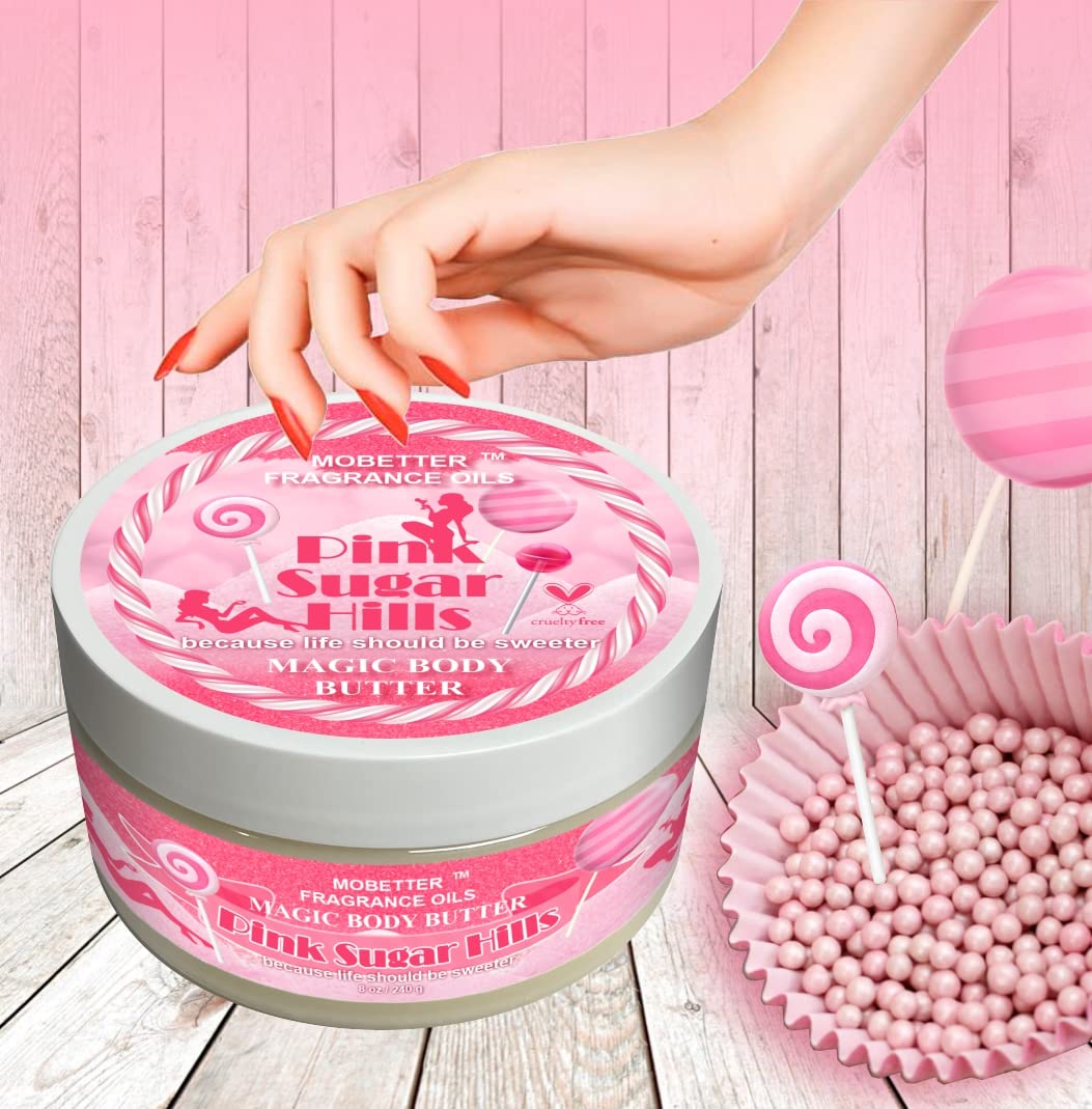 MOBETTER Pink Sugar Hills Magic Body Butter - Fragrance Oils for Women, Moisturizing & Nourishing Skin Care - Perfect for Daily Use, Spa & Relaxation at Home
