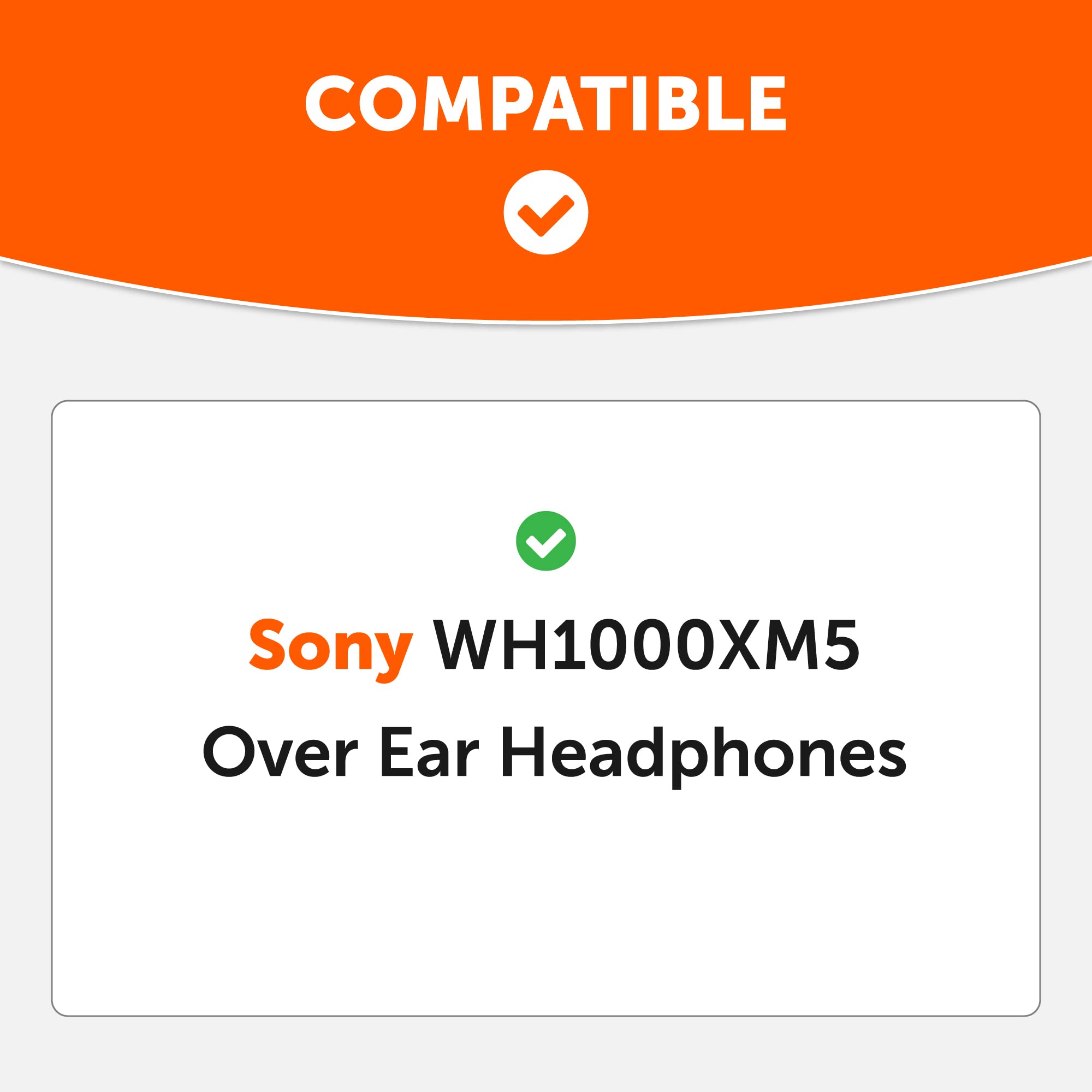 Premium Silicone Protective Headphone Covers for Sony WH1000XM5 - WC ShellZ XM5 Headband & Exterior Shell by Wicked Cushions | Durable 90's Black Design | Perfect for Travel, Workouts & Noise Cancellation