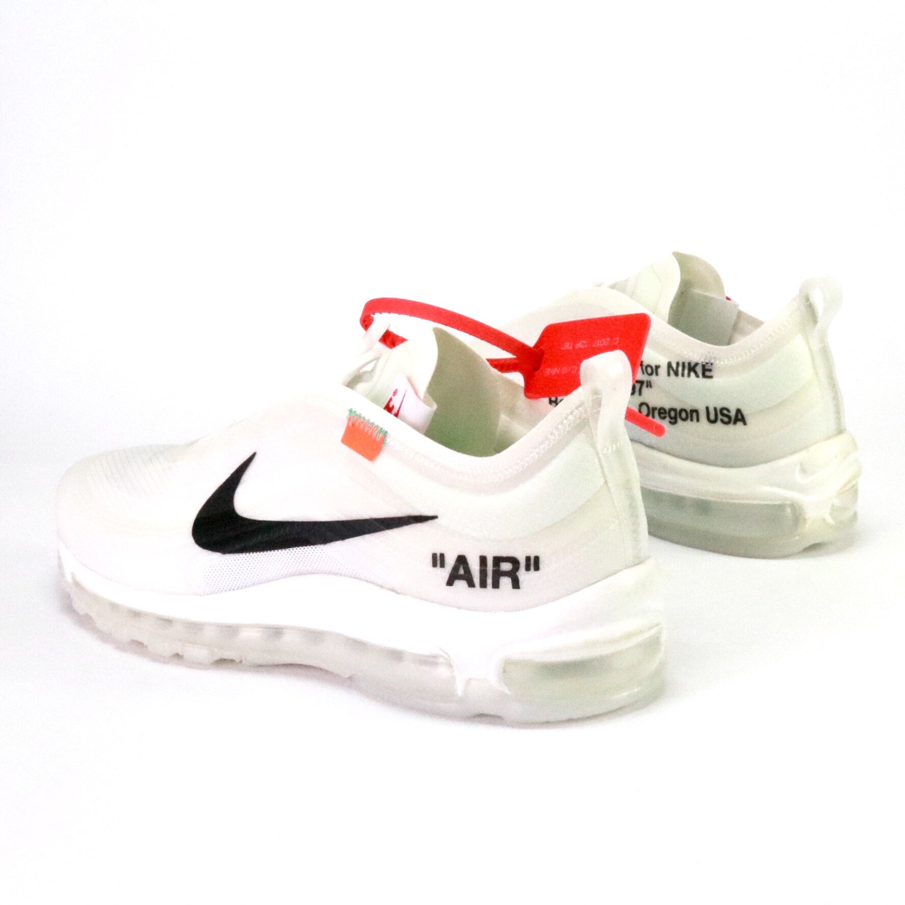 OFF WHITE x Nike Air Max 97 OG White Cone Ice Blue Sneakers - Limited Edition Men's Running Shoes for Streetwear & Casual Wear