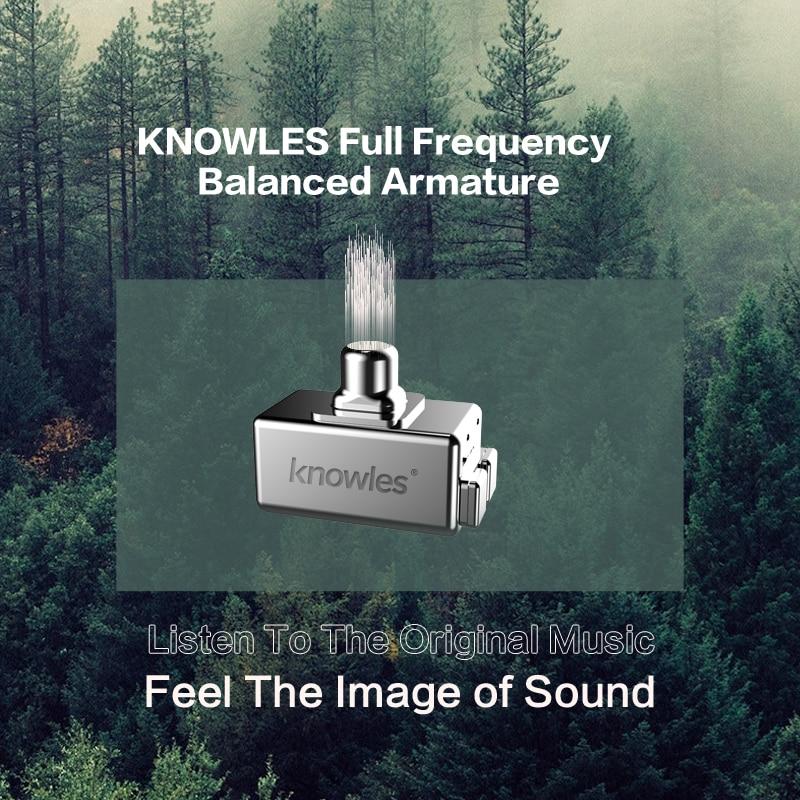 AUDIOSENSE DT100 High-Fidelity Knowles Single Balanced Armature In-Ear Monitors (IEMs) - Professional Studio Monitoring & Audiophile Listening