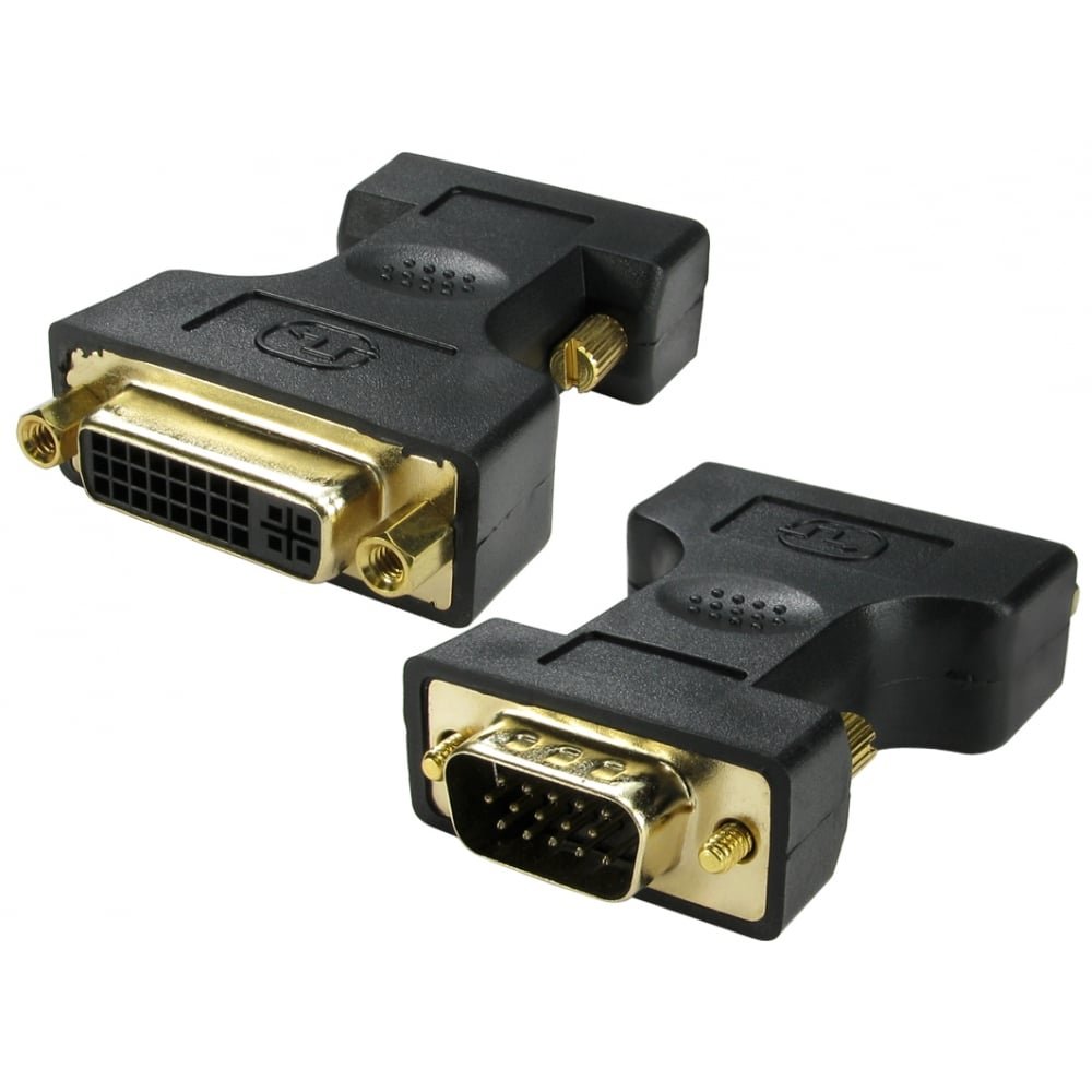 Rhinocables VGA Male to DVI Female Adapter - Gold-Plated Connectors for High-Quality Video Signal Conversion | Compatible with Monitor, Computer, Projector, Home Theater & Office Setup