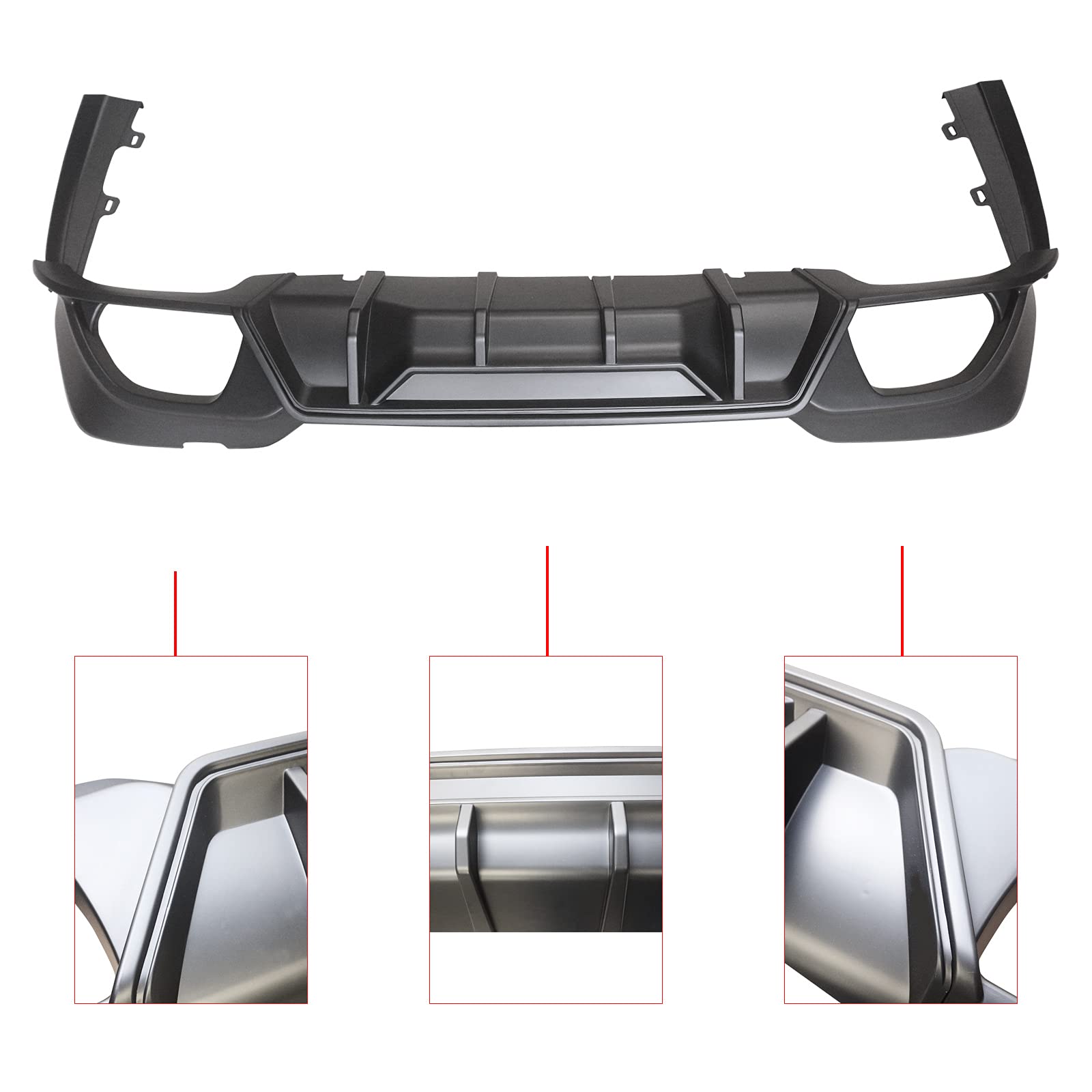 NINTE Rear Diffuser for 2019-2022 BMW 3 Series G20 M Sport Bumper - Matte Black Painted Lower Splitter Lip | Perfect for Car Enthusiasts & Performance Upgrades