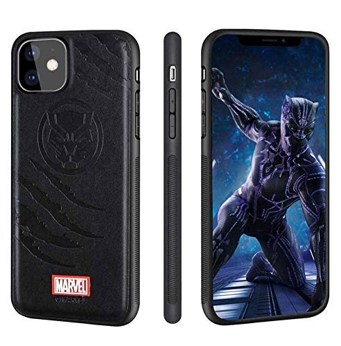 NARYM Avengers Black Panther Leather Case for iPhone 12 Pro Max - Premium Protective Cover with Superhero Design - Perfect for Marvel Fans, Daily Use & Gift Giving