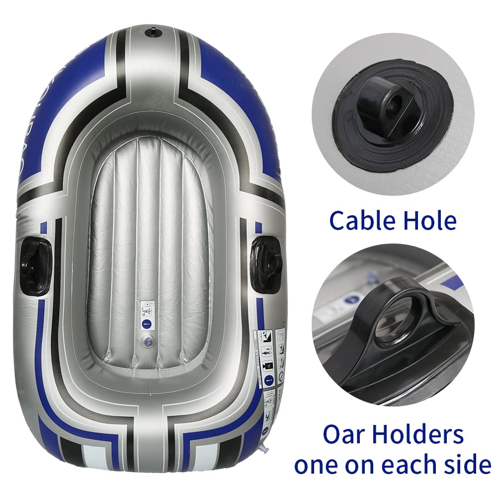 BESTHLS Inflatable Boat for Swimming, Fishing & Lake Activities - Portable Air Boat for Pool, Beach & Outdoor Water Fun