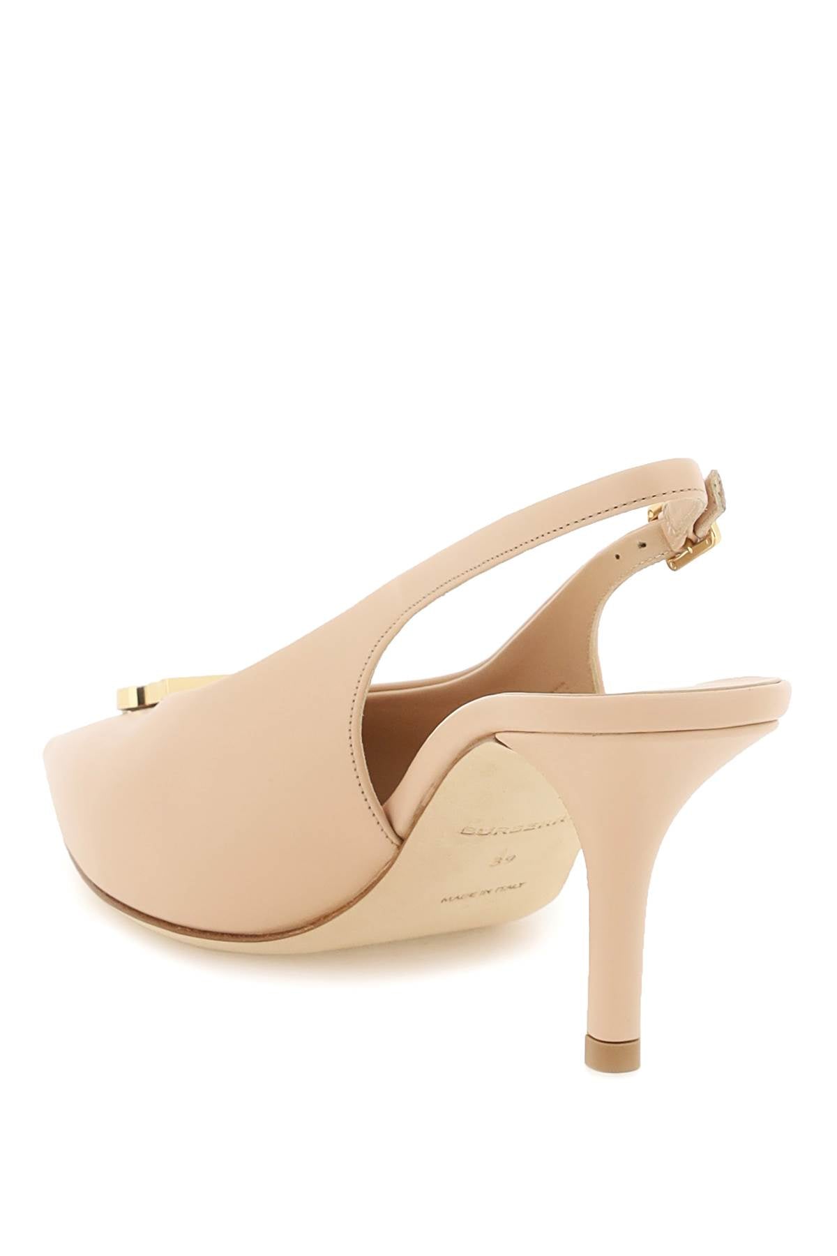 Burberry Slingback Pumps for Women - Elegant Heeled Sandals with Leather Straps | Perfect for Office, Party & Evening Wear