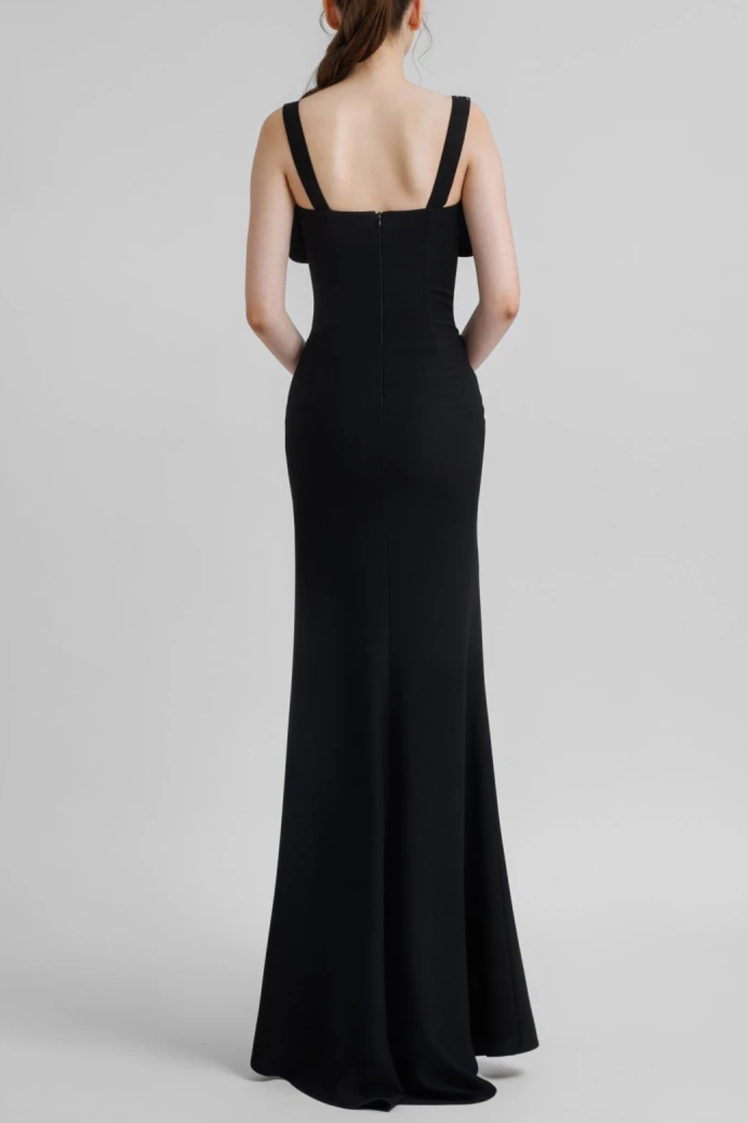 Dancis Black See-Through Corset Maxi Dress for Women - Elegant Evening Gown for Parties, Date Night & Special Occasions