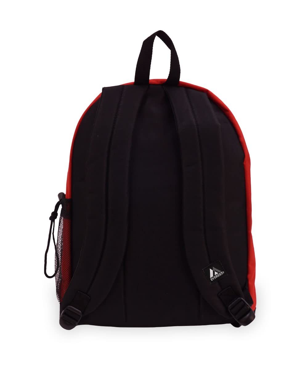 Everest Classic Travel Backpack - Medium Size, Durable & Lightweight Red Hiking Backpack for Men & Women - Perfect for Camping, Hiking & Daily Commute