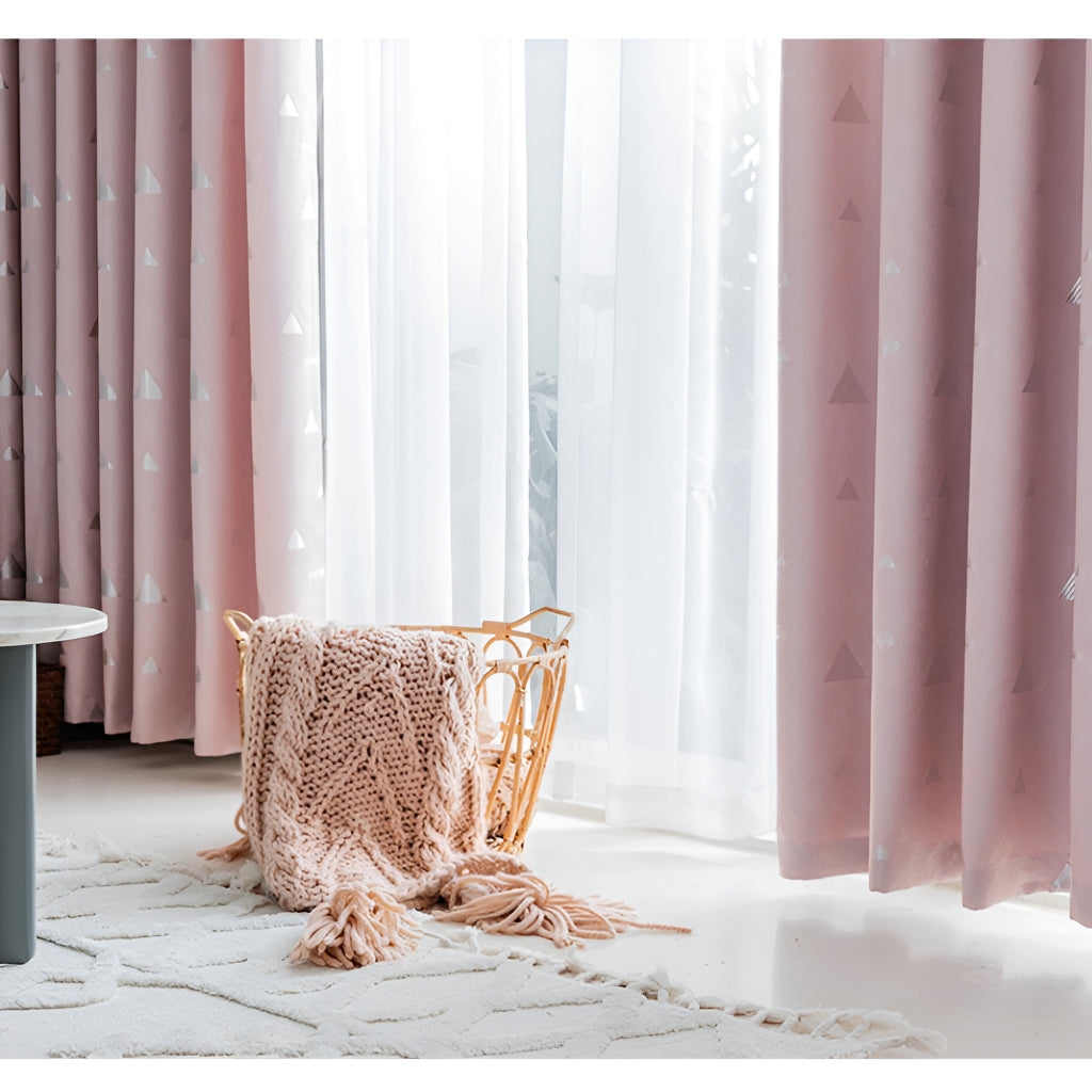 Alondra Geometric Thermal Insulation & Blackout Custom Curtains - Energy Efficient Window Treatment for Bedroom, Living Room & Office