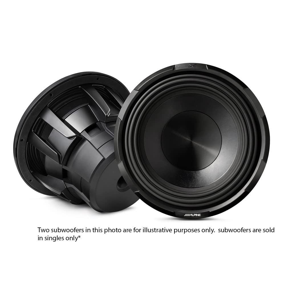 Alpine Electronics X-W10D4 2700W 10-Inch X-Series Car Subwoofer with Dual 4 Ohm Voice Coil - Powerful Bass for Car Audio Systems, Home Theaters & DJ Setups
